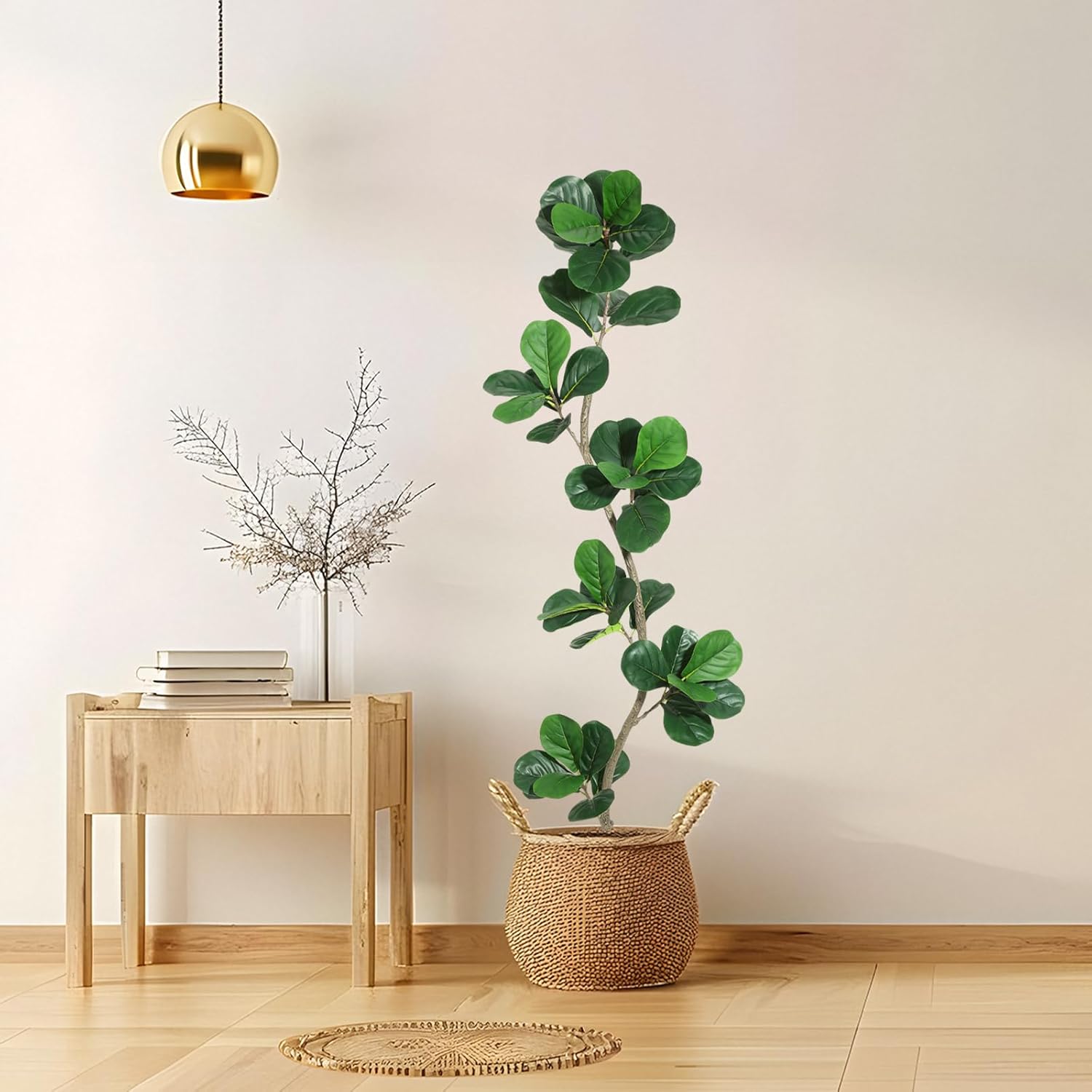 Der Rose 6FT Indoor Artificial PlantTall Faux Olive Tree with Includes ...