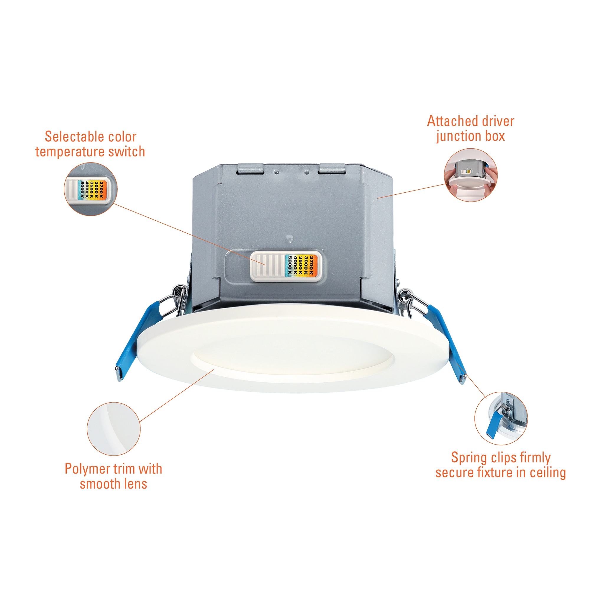 White 4-Inch Canless Recessed LED Downlight with JBOX, 12-Pack