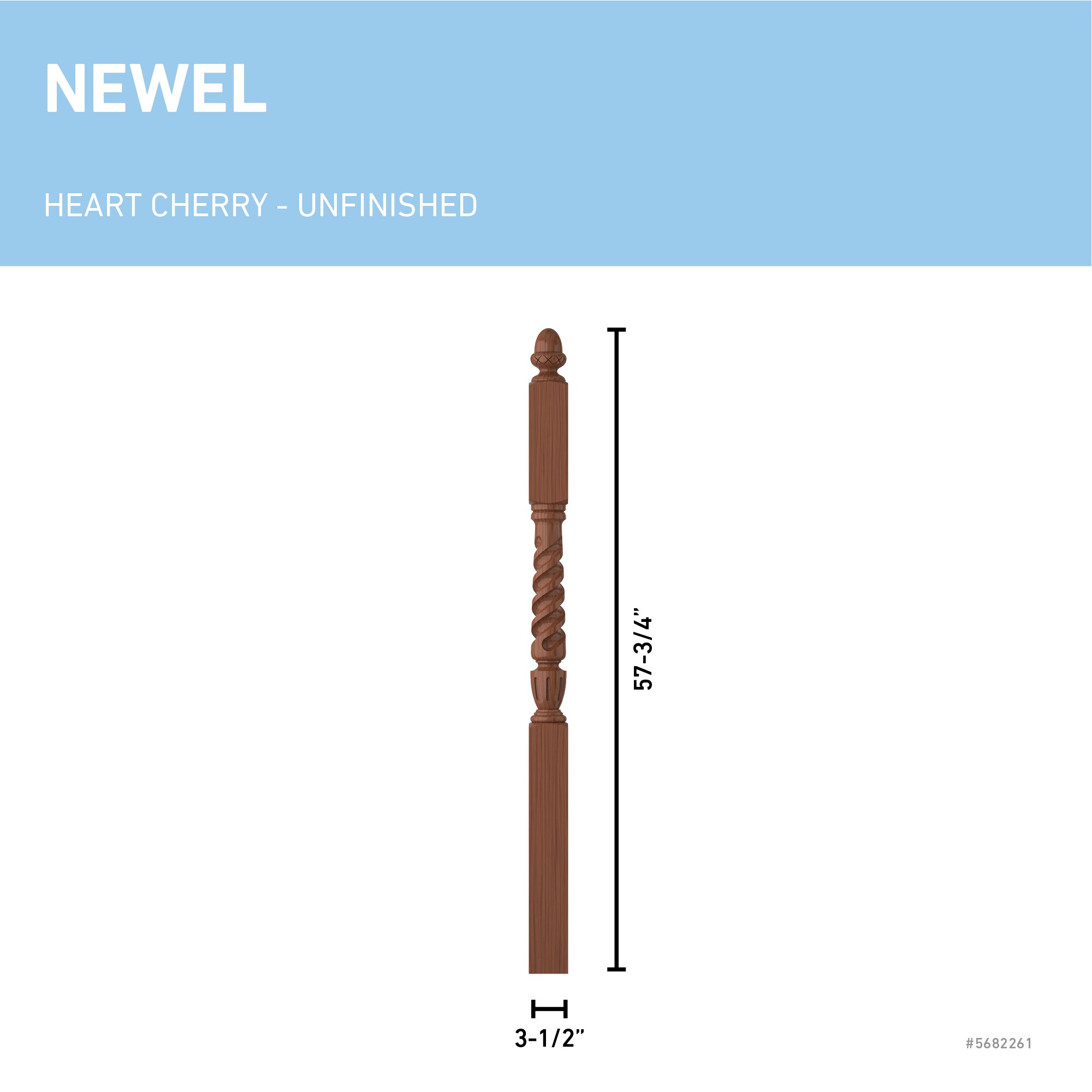 L.J. Smith Stair Systems LJT-3045-HC Interior-Stairpart-Newel-Posts - View #3