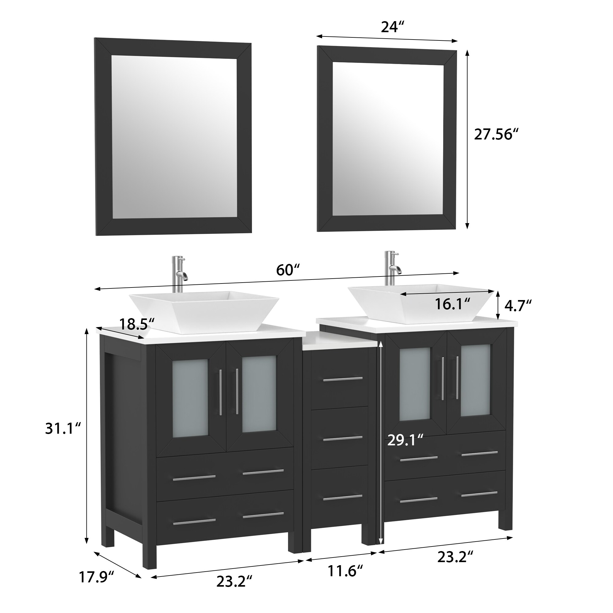 Vanity Art VA3124-60E Bath-Vanity-Combo - View #12