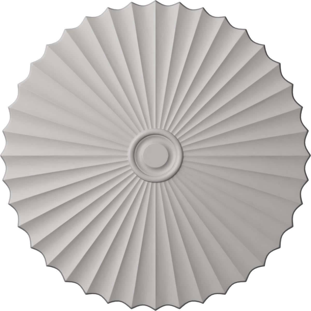 Ekena Millwork CM48SHUWF Shakuras 47.625-in W x 47.625-in L Painted Ultra Pure White Polyurethane Whole Ceiling Medallion