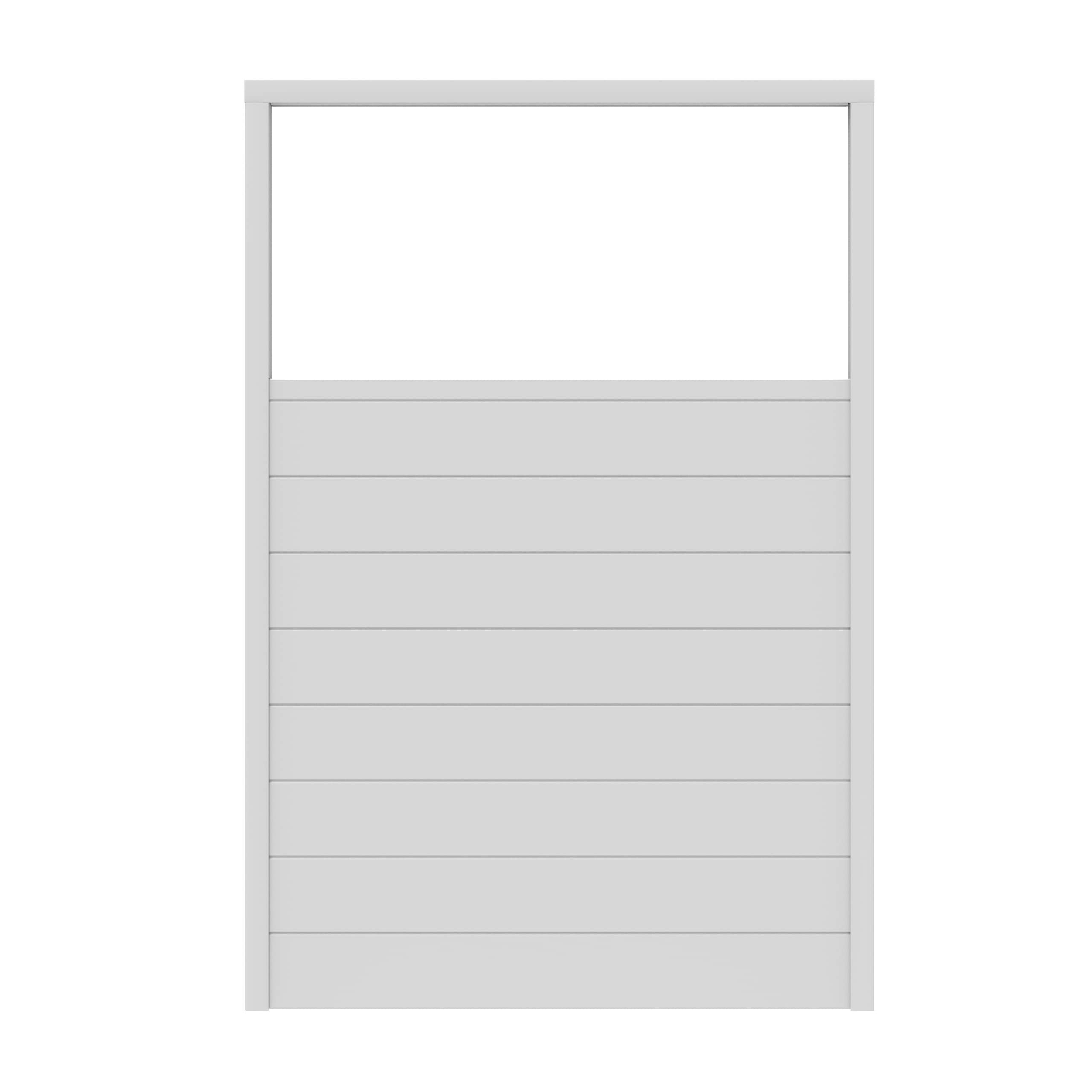 Freedom 73056115 6-ft H x 4-ft W White Vinyl Flat-top Fence panel (Assembled)