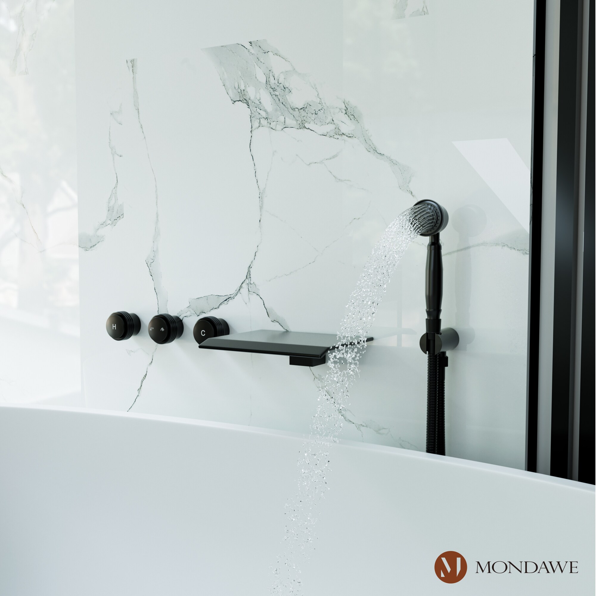 Mondawe WF-5701-BL Roman-Tub-Faucets - View #3