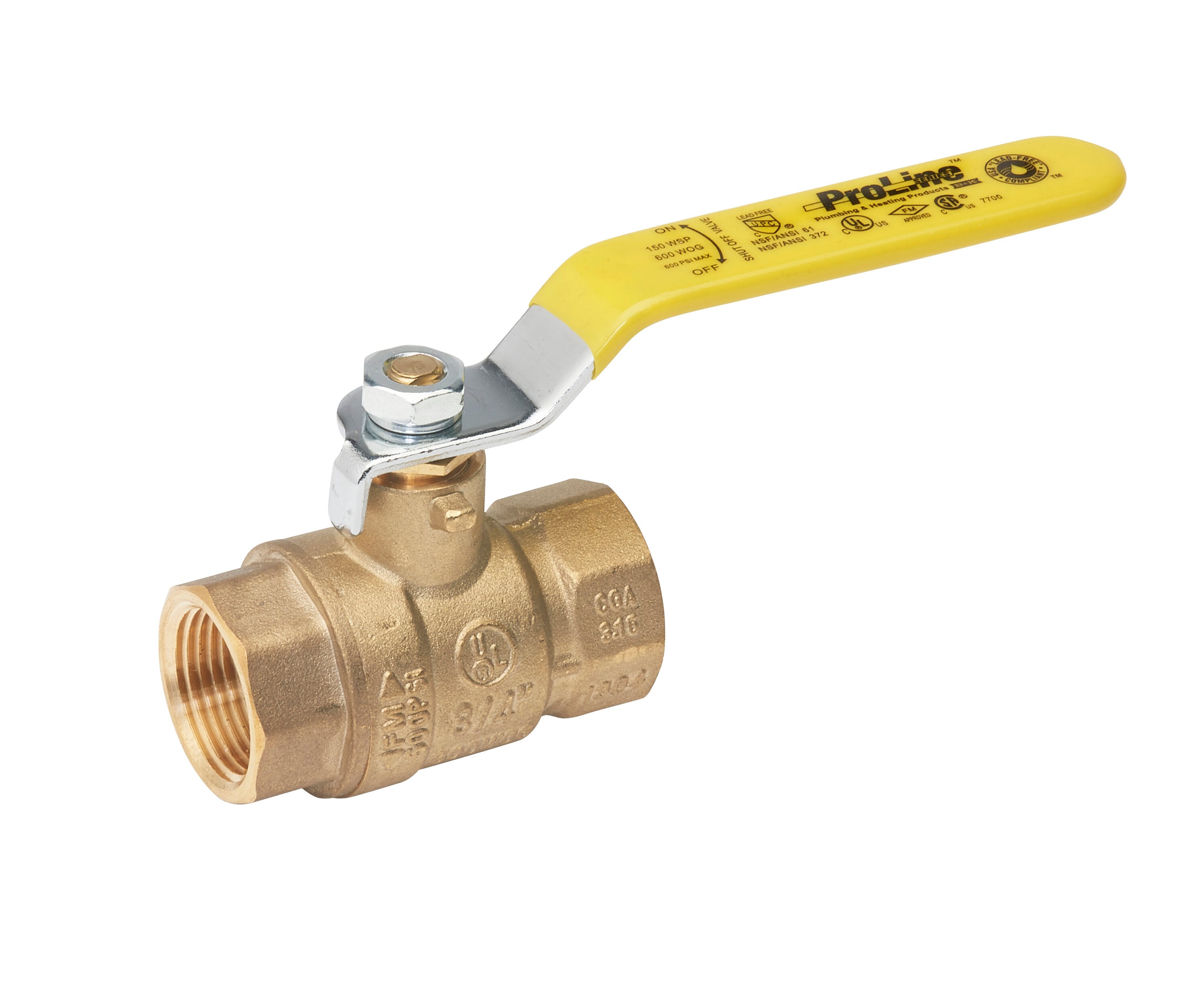 Proline Series 107-826NL 7700T 1-1/4-in FIP Brass Ball Valve