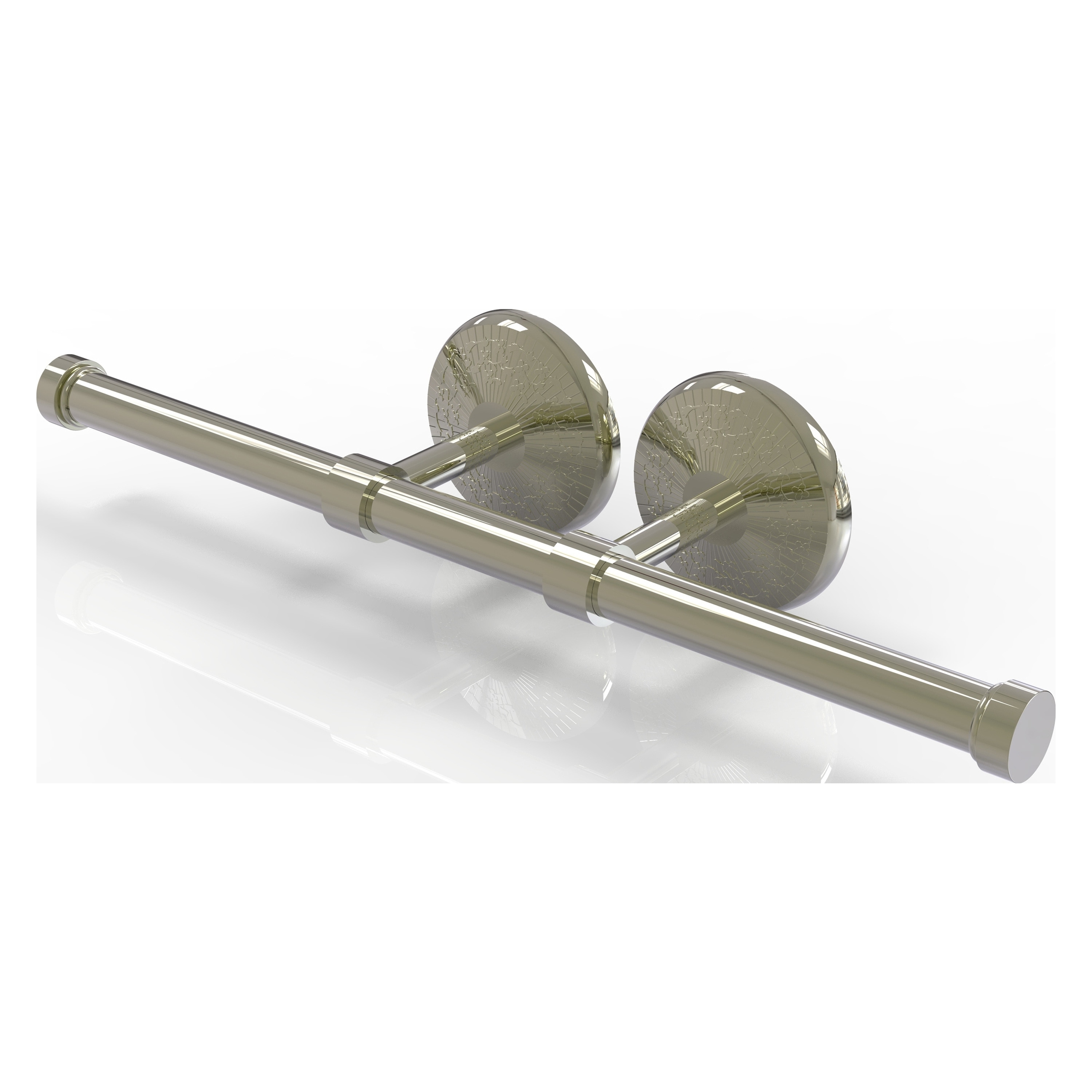 Allied Brass MC-24-2-PNI Monte Carlo Polished Nickel Wall mount Double post Toilet Paper Holder 2 -Rolls with Storage