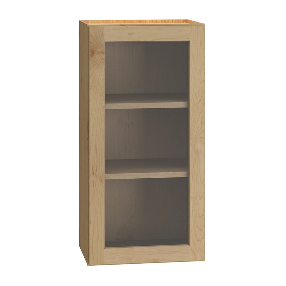 Diamond Express 331 WCG1836R Jamestown 18-in W x 36-in H x 12-in D Coastline Brown Wall Fully assembled Plywood Cabinet (Cut for Glass Shaker)