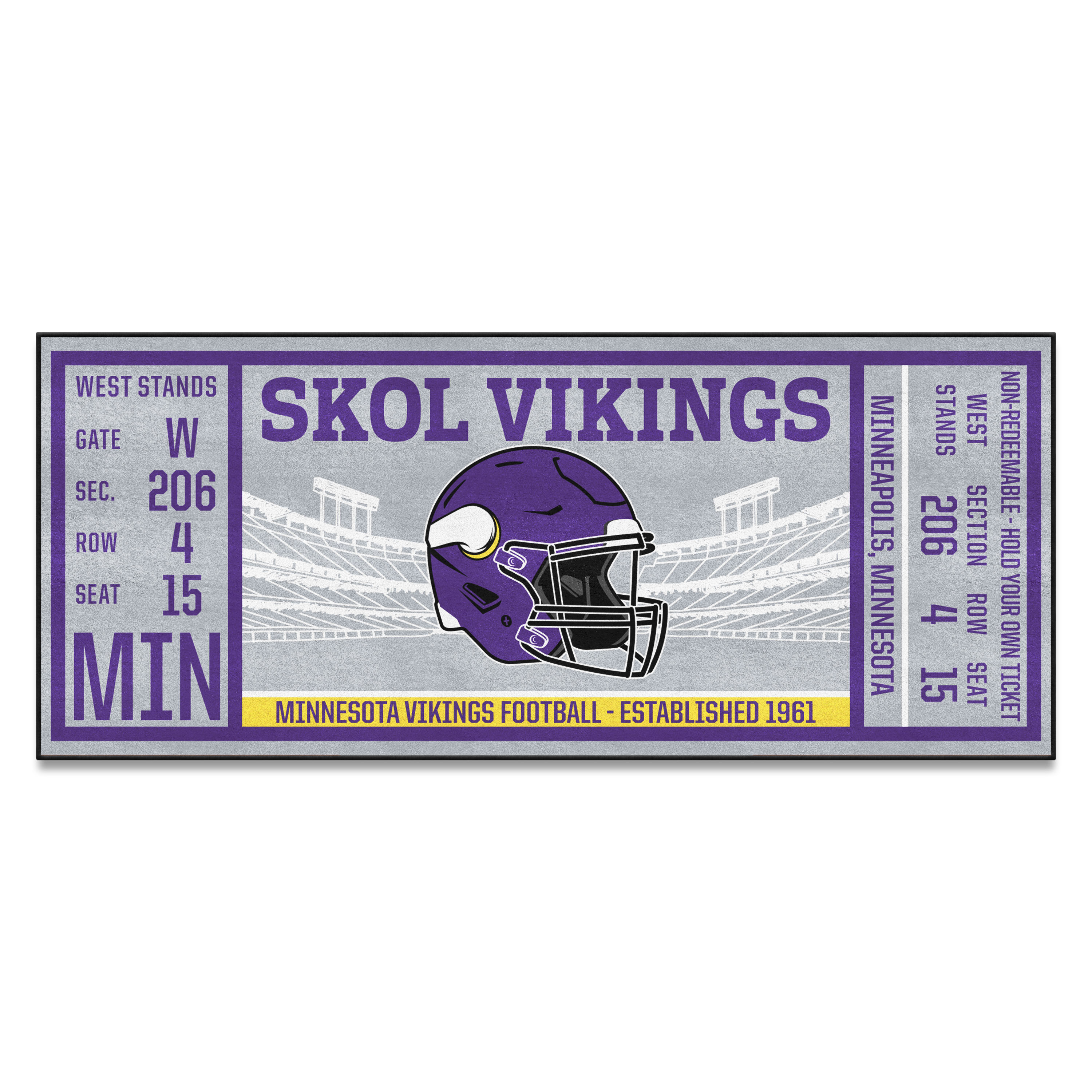 Minnesota Vikings Bathroom Shower Curtain with Hook Waterproof Curtain  60*72