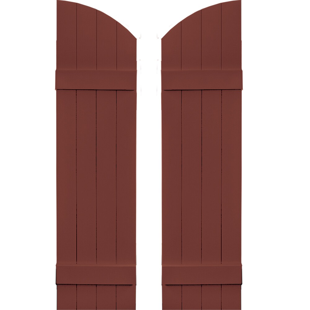 Vantage V5931449027 13.875-in W x 49-in H Cambridge Red Board and batten Exterior Shutters ( 1 -Pack )