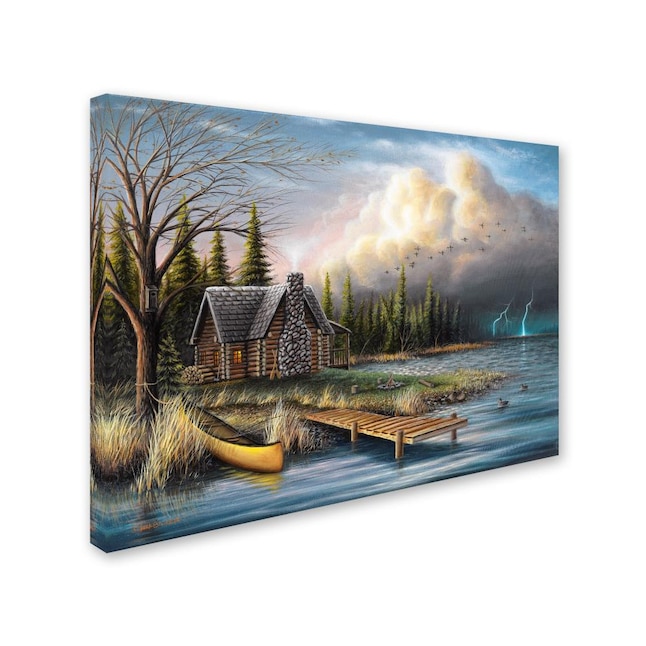 Trademark Fine Art Framed 24-in H x 32-in W Landscape Print on Canvas ...