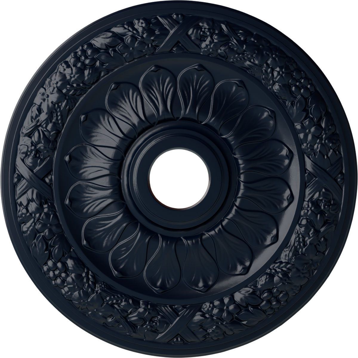 Ekena Millwork CM24SWMDF Swindon 24-in W x 24-in L Midnight Dream Polyurethane Ceiling Medallion