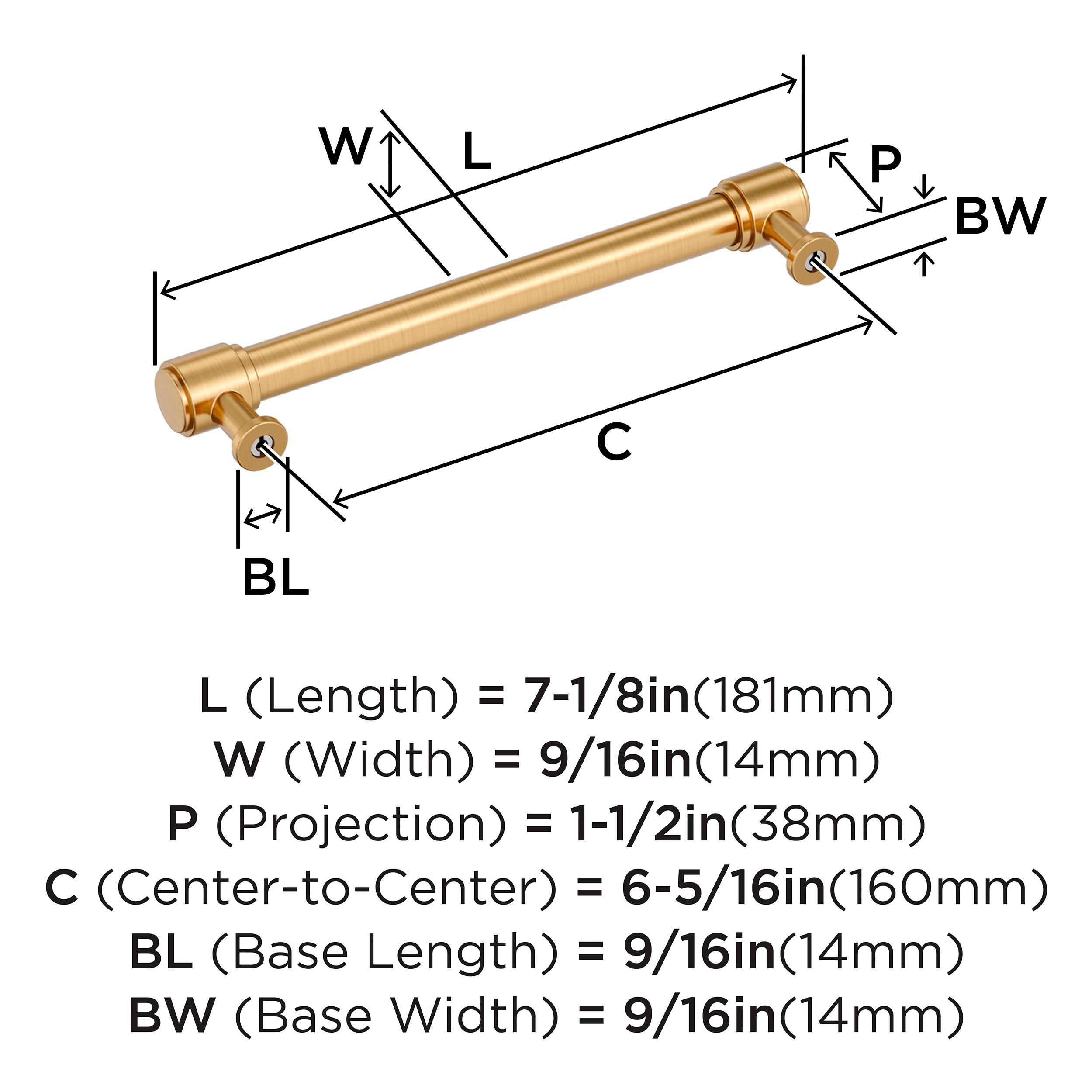 Amerock BP37465CZ Cabinet-Pulls - View #4