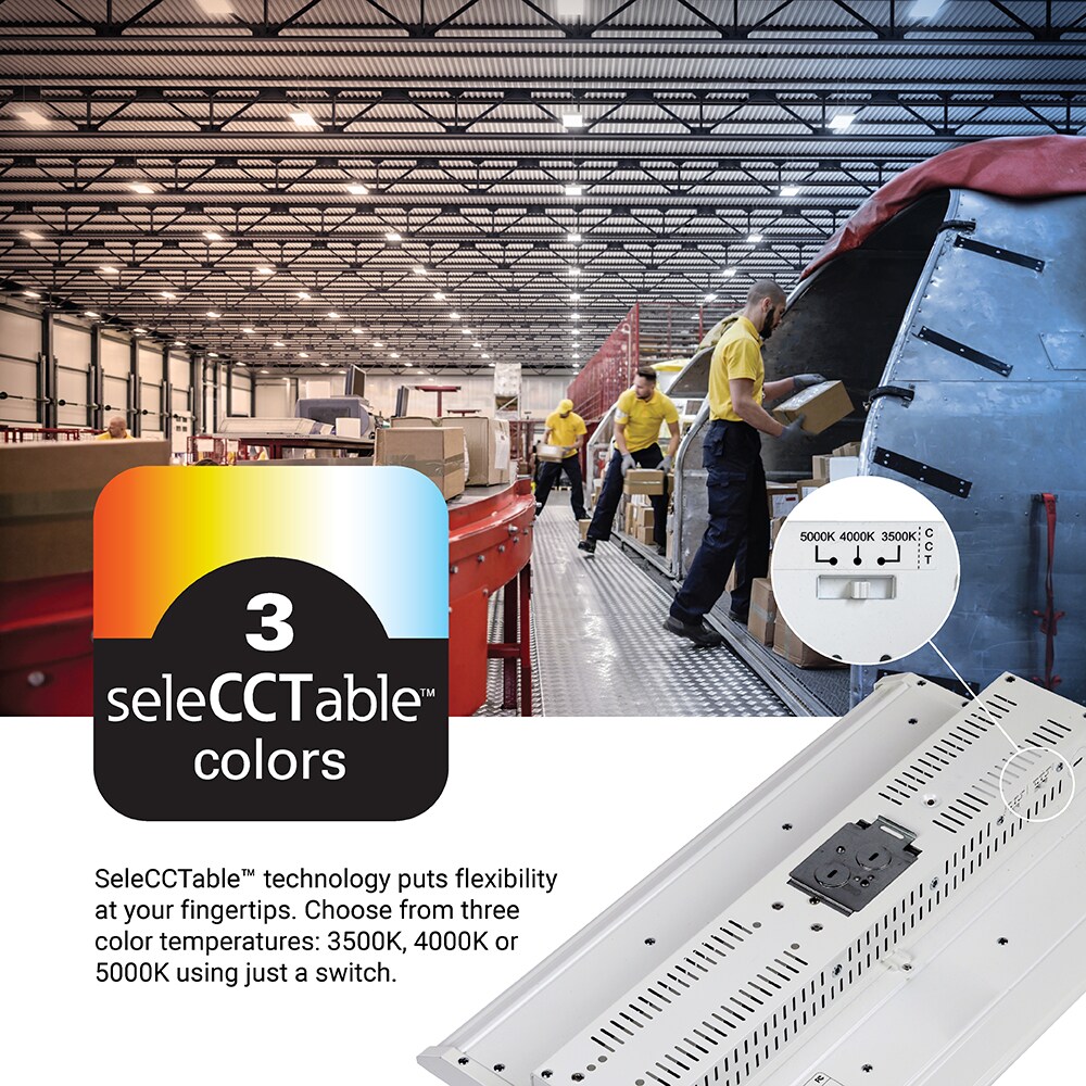 White Adjustable LED Linear High Bay Light with Motion Sensor