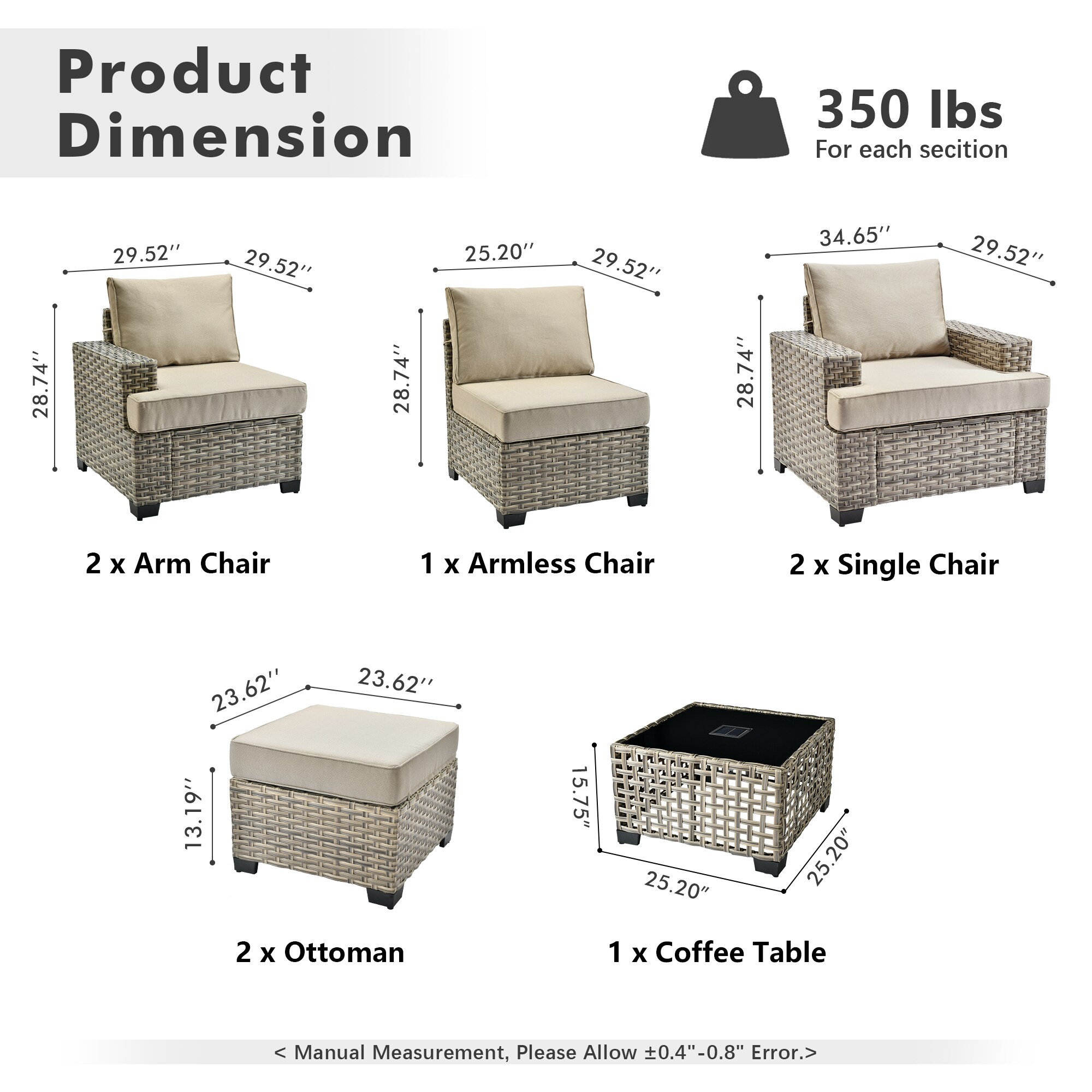 ALTRIGUS 6L-TBS608-AL Patio-Conversation-Sets - View #3