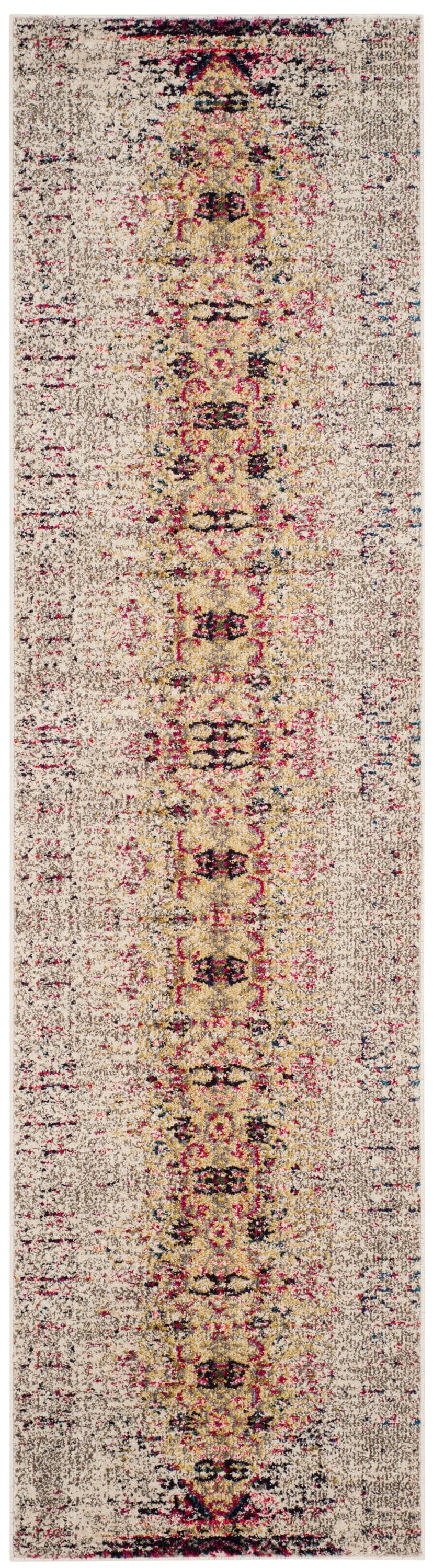 Safavieh MNC209R-222 Monaco Kimberly 2 x 22 (ft) Loomed Polypropylene Ivory/Pink Rectangular Indoor Distressed/Overdyed Vintage Runner rug