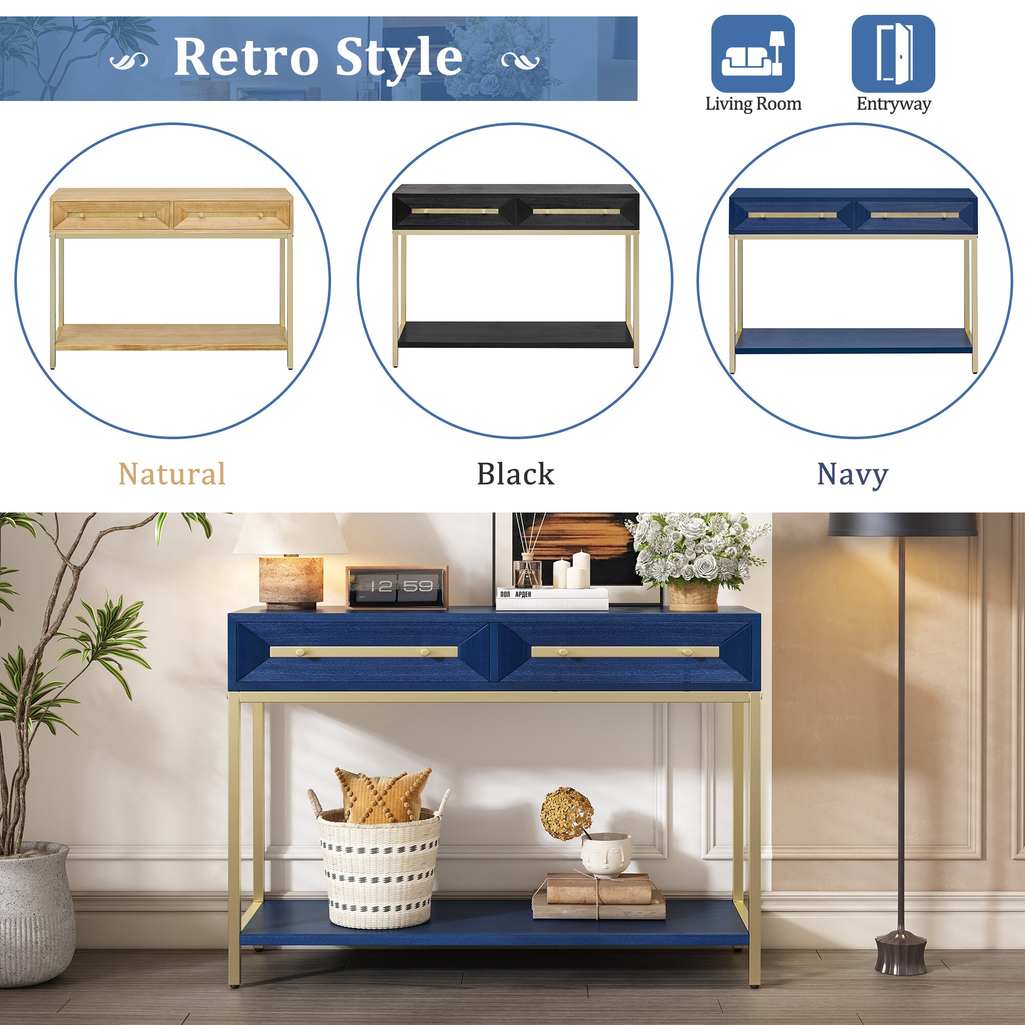 SINOFURN SYA330189BL Console-Sofa-Tables - View #5