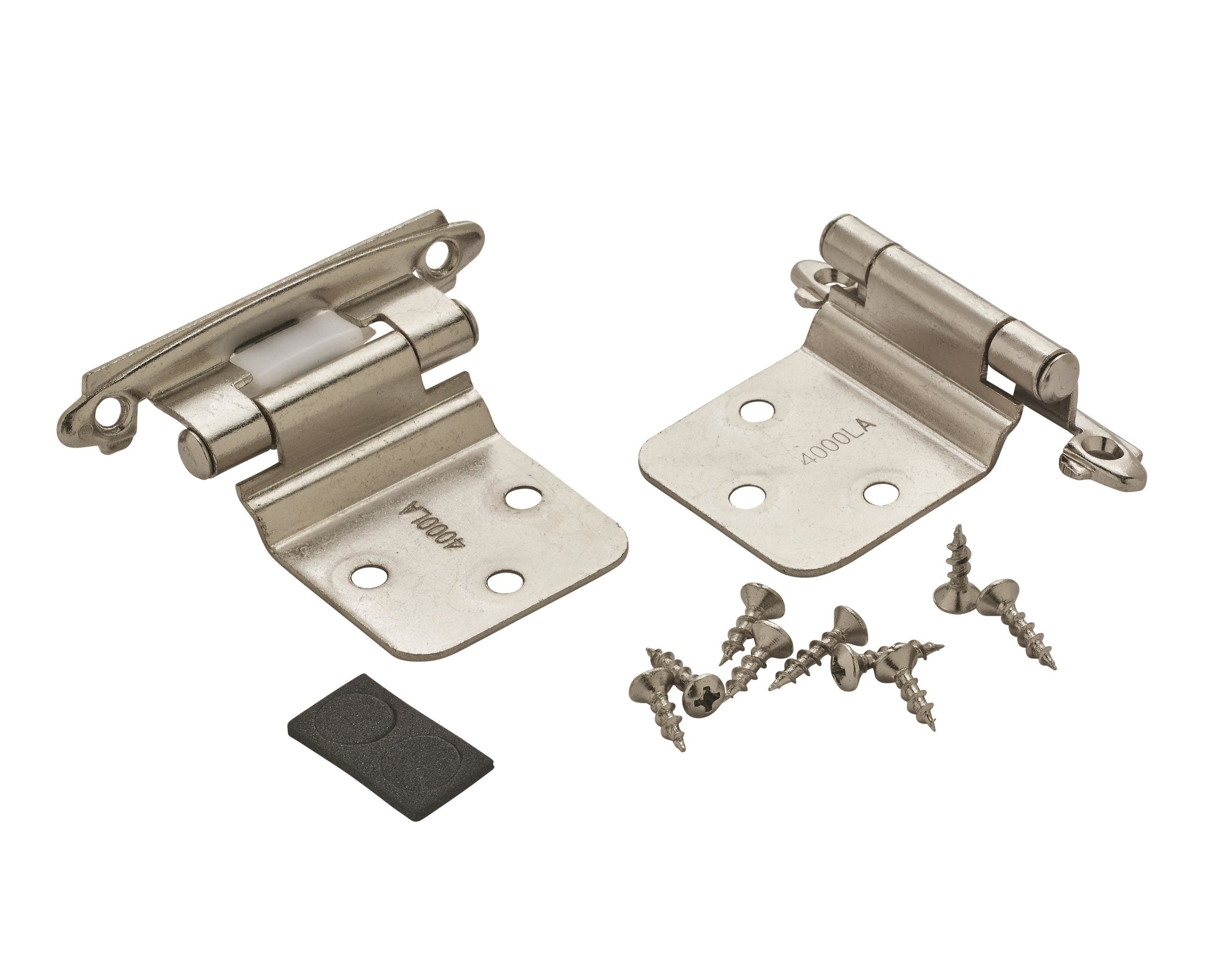 Amerock 2-Pack Adjustable Overlay 110-Degree Opening Polished Chrome  Self-closing Overlay Cabinet Hinge in the Cabinet Hinges department at