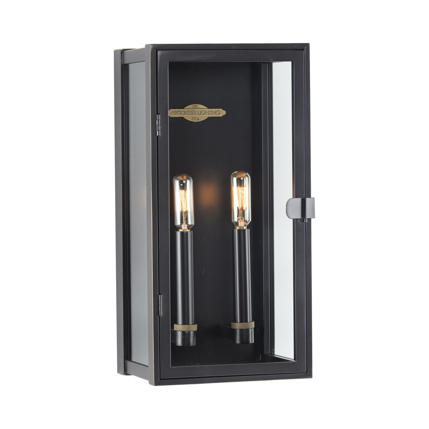 Stature Oil Rubbed Bronze 2-Light Outdoor Wall Lantern with Clear Glass