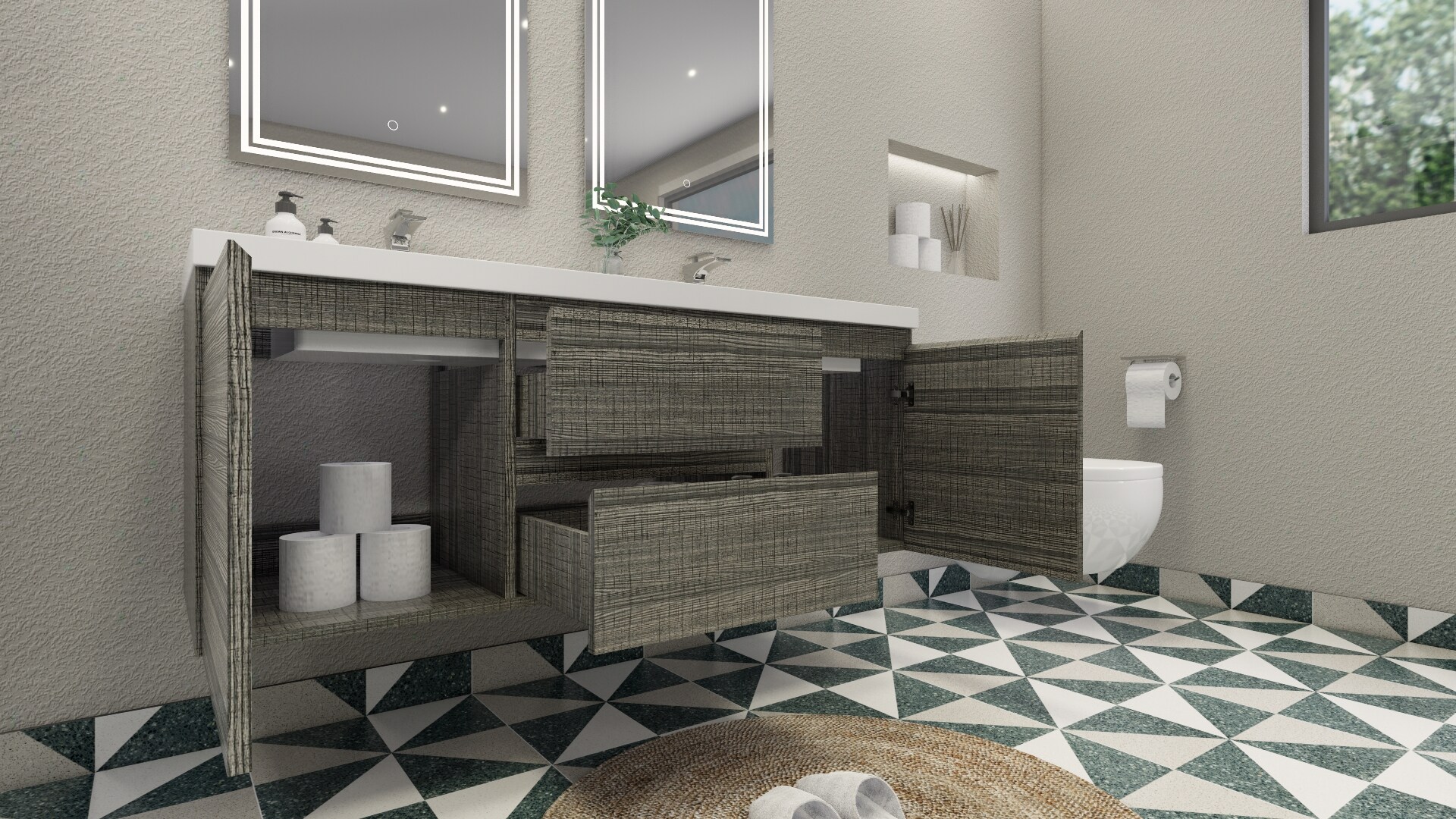 Moreno Bath MOB60D-HG Bath-Vanity-Combo - View #7