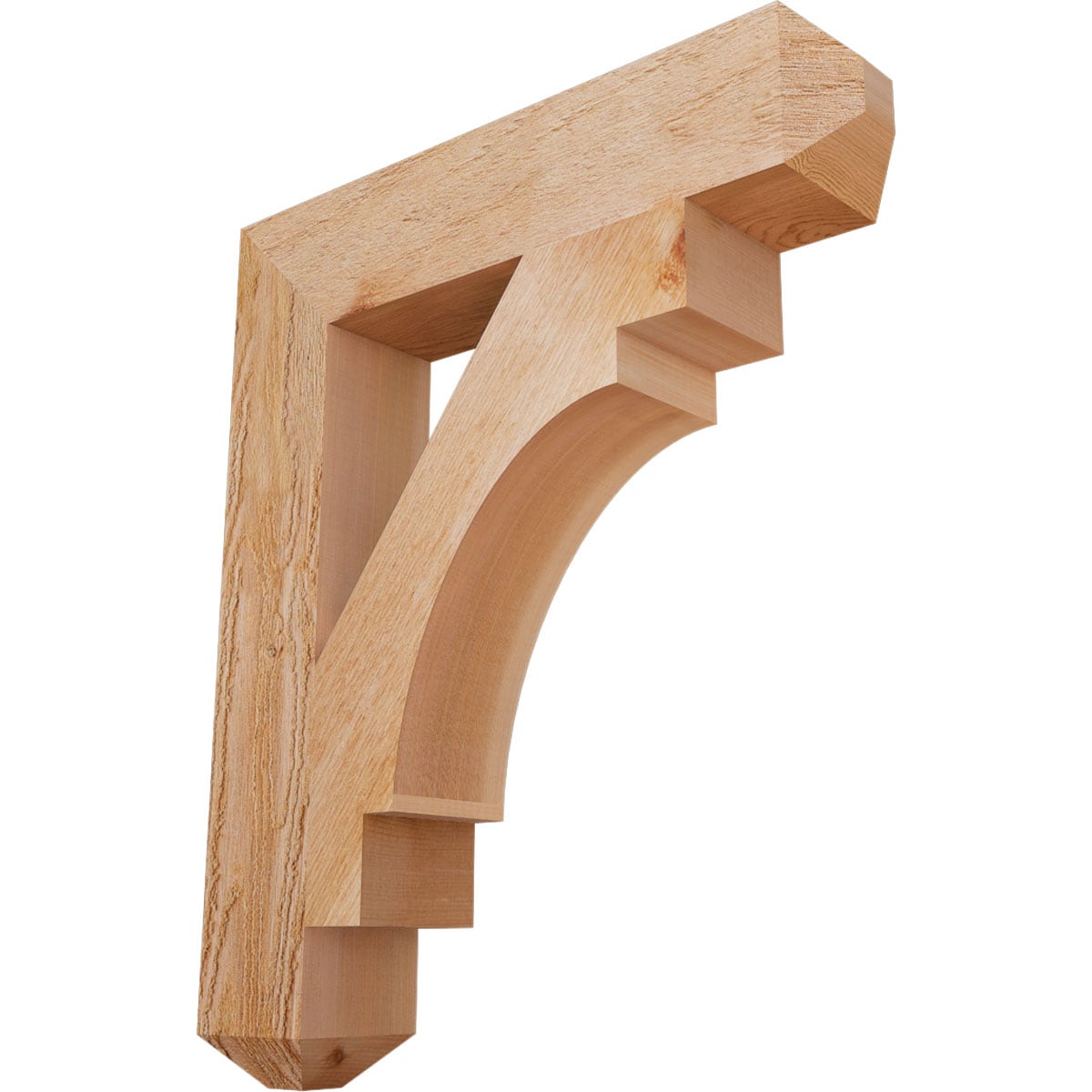 Ekena Millwork BKT04X20X24MRC04RWR Merced craftsman rough sawn 4-in x 20-in x 24-in Western red cedar Brown Wood Standard bracket