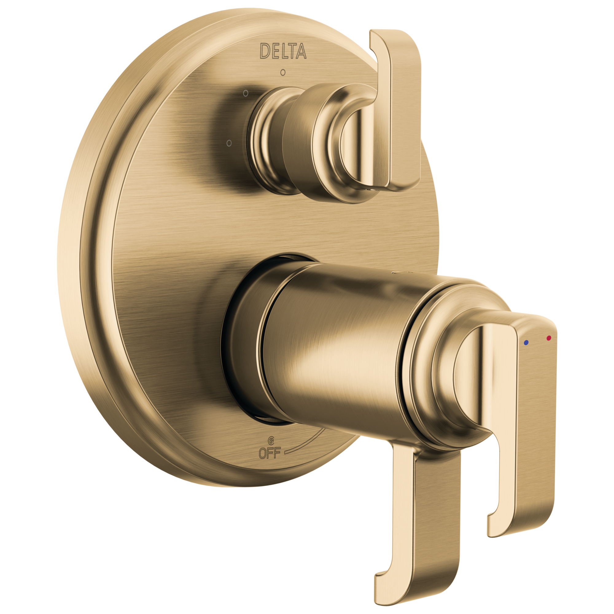 Delta T27T889-CZ-PR Tetra Lumicoat Champagne Bronze 5.38-Inches Universal Bathtub/Shower Diverter 0.5-Inches -ID