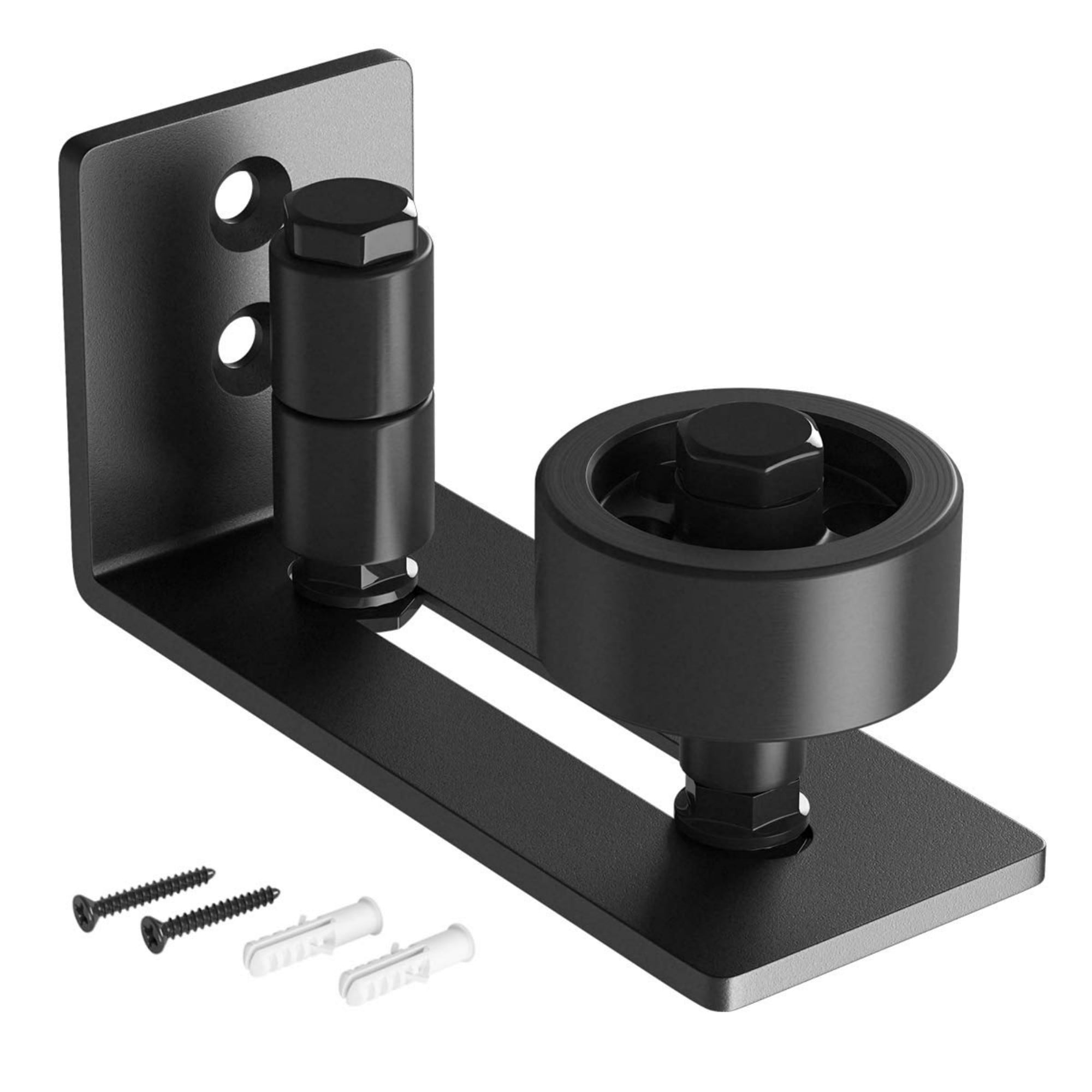 Numhew 3.62in W 8-Setup Adjustable Black Sliding Barn Door Floor Guide