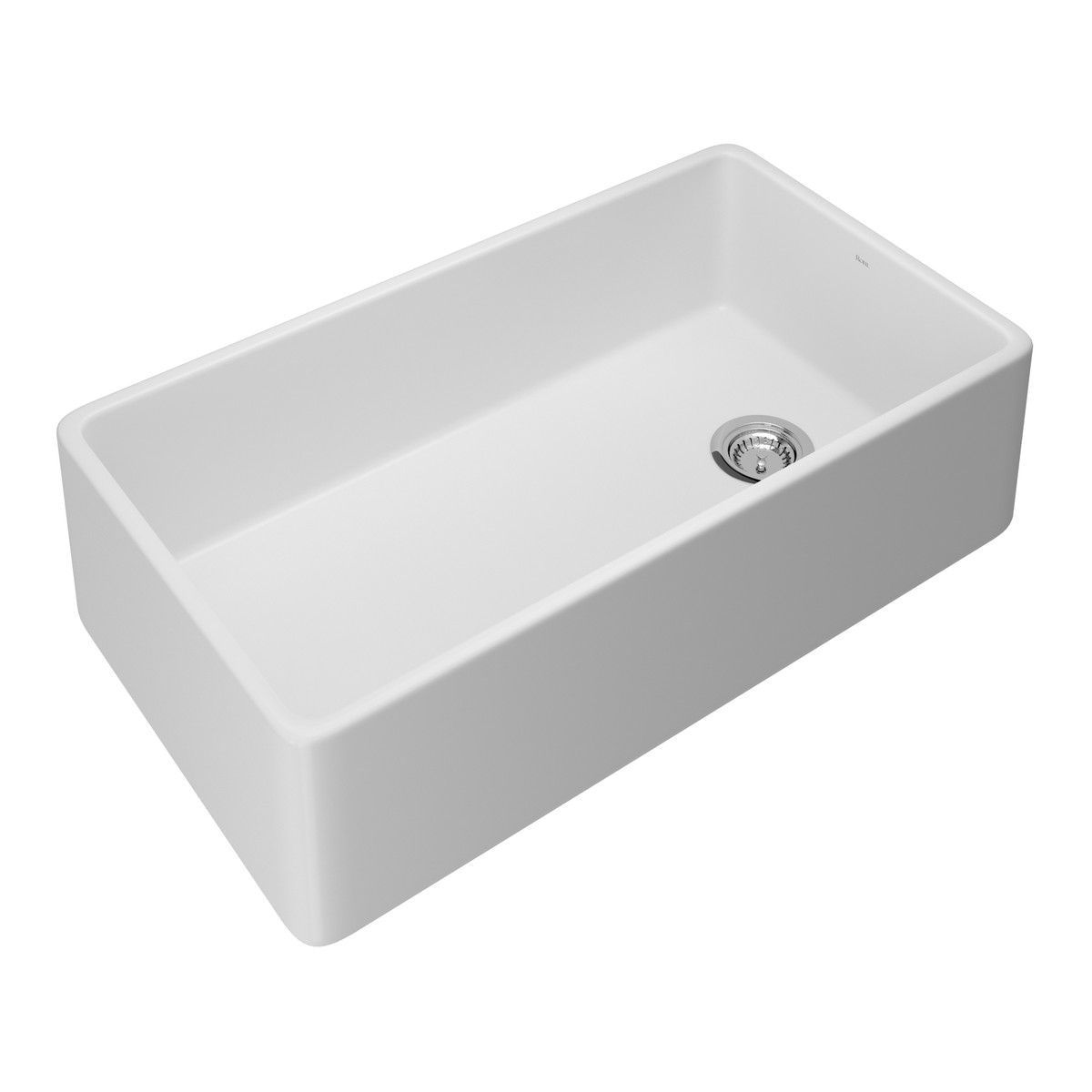 Rohl Farmhouse Apron Front 36-in x 20-in White Fireclay Single Bowl ...