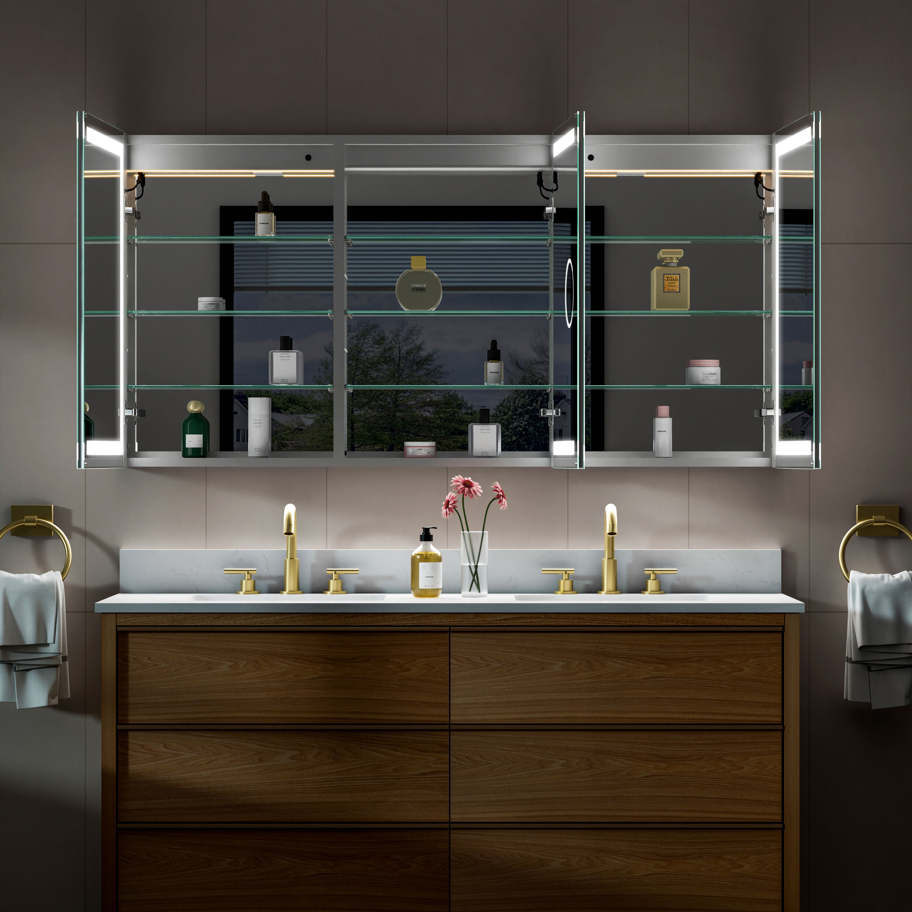 WELLFOR EX-UNBV36GR Bathroom-Medicine-Cabinets - View #4