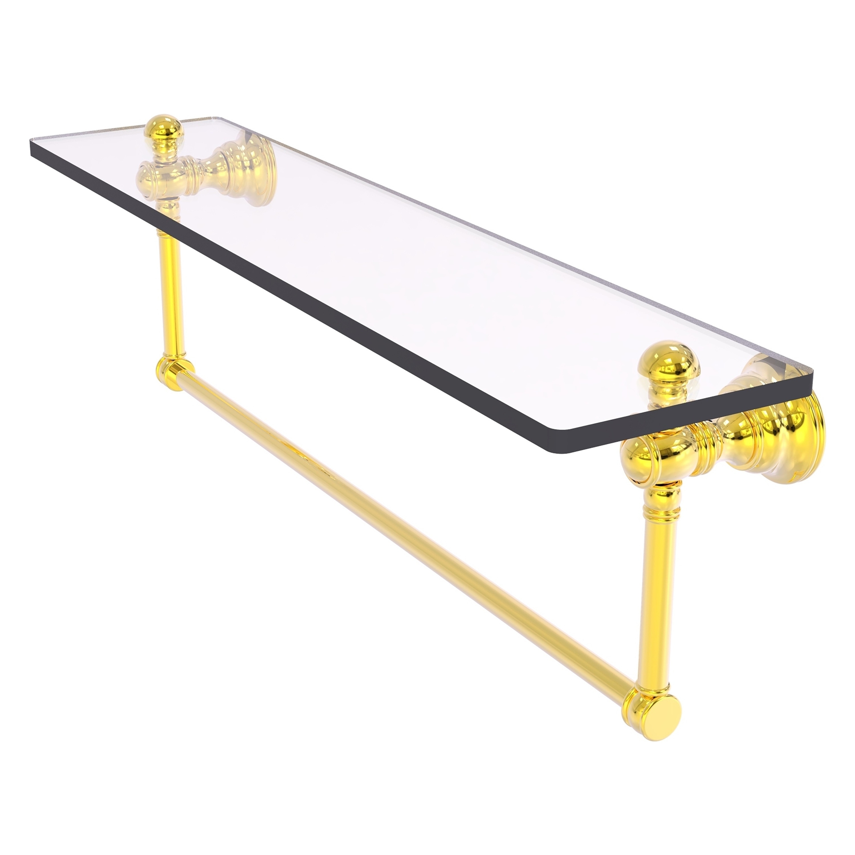 Allied Brass CL-1-22TB-PB Carolina Polished Brass Wall mount Bathroom Shelf ( 22-in x 7-in x 5-in )