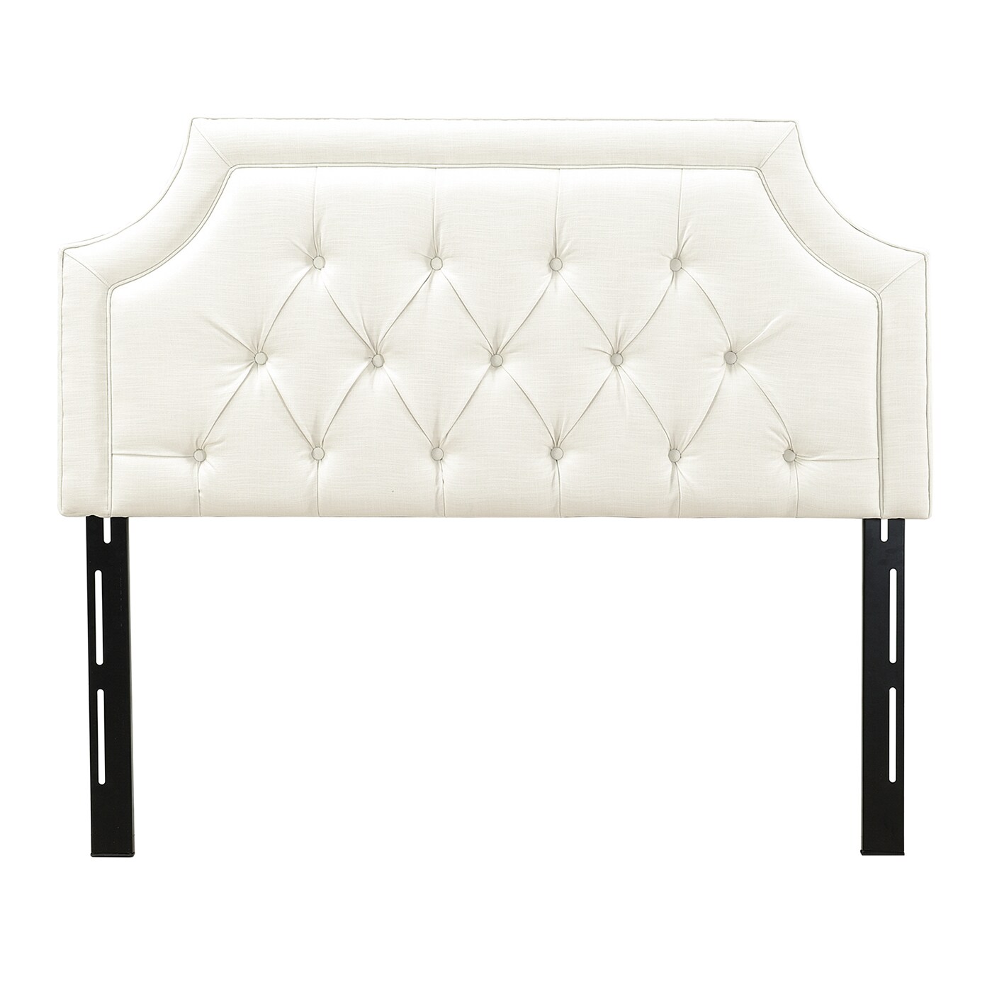 Jennifer Taylor Home Kaye Antique White Woven Queen Polyester Upholstered  Headboard at