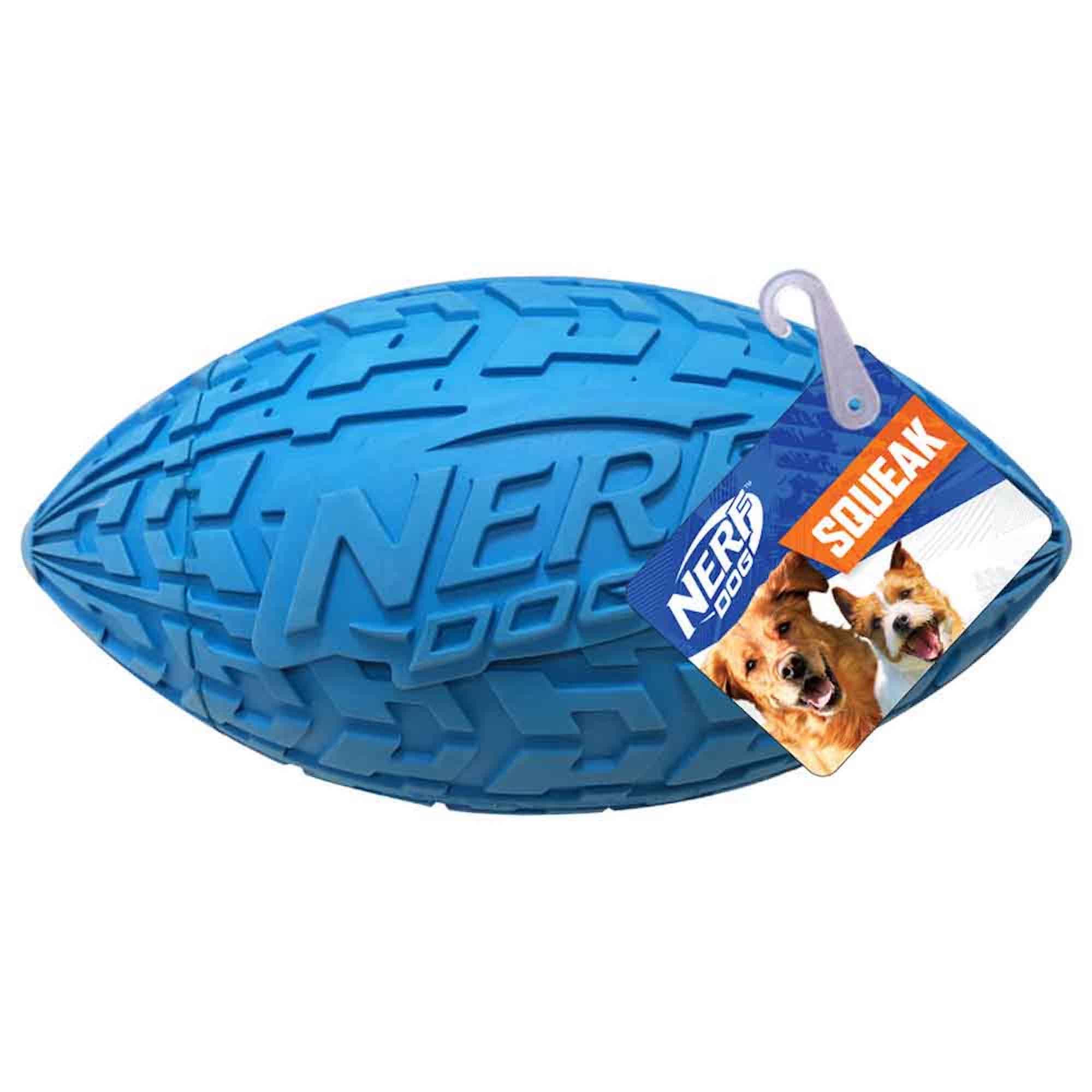 NERF DOG Feeder Football Dog Toy, 2 count 