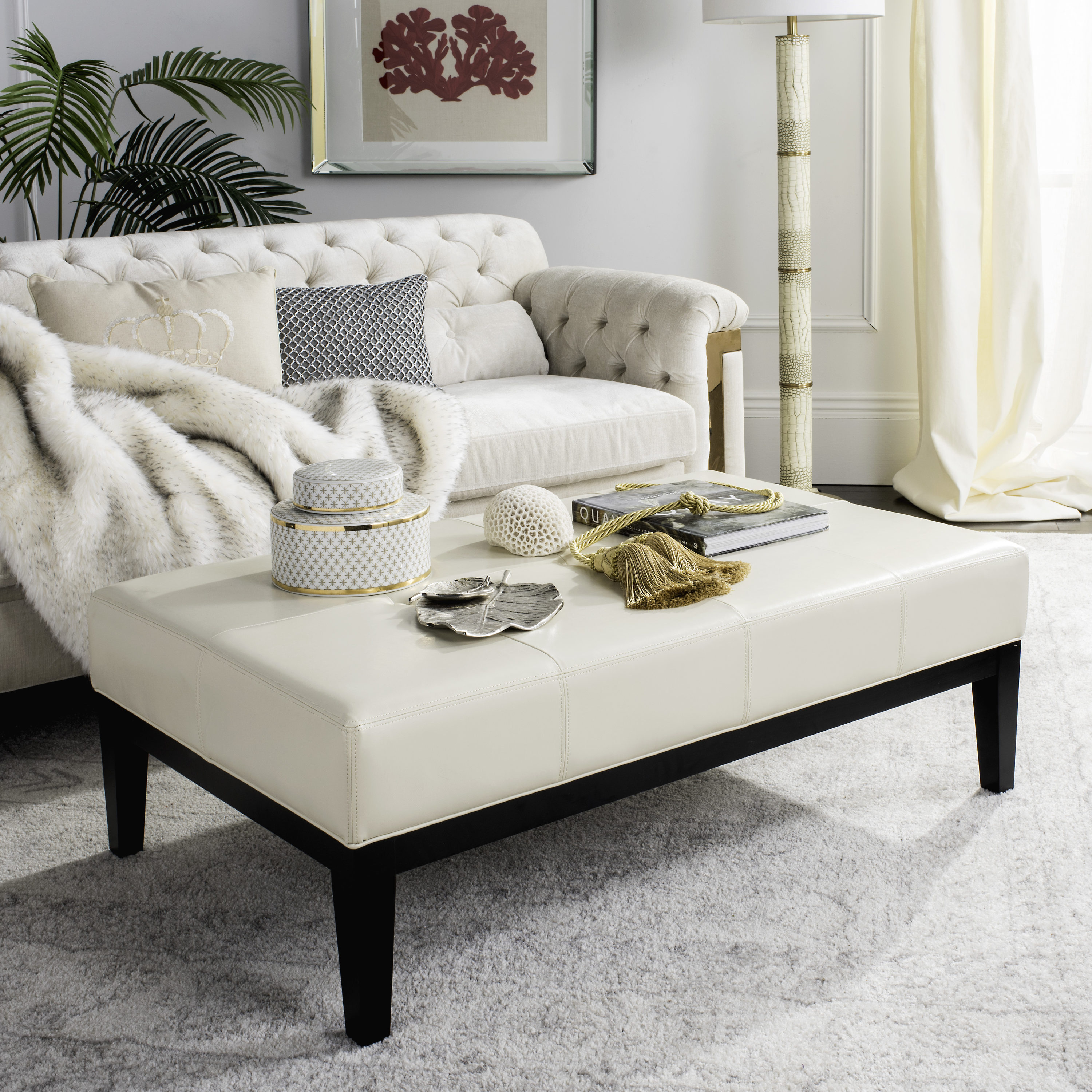 Safavieh HUD8236C Indoor-Ottomans - View #2