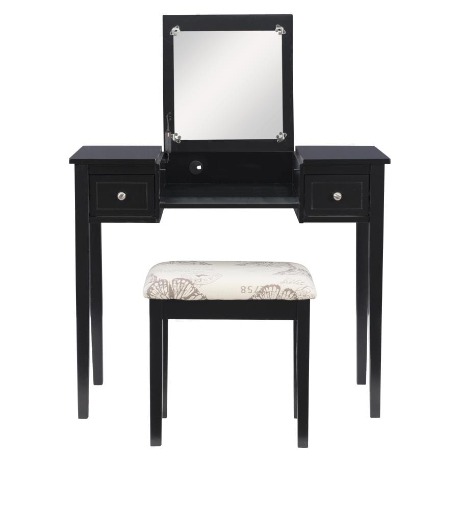 Linon 98135BLKX-01-KD-U Bedroom-Vanities - View #3