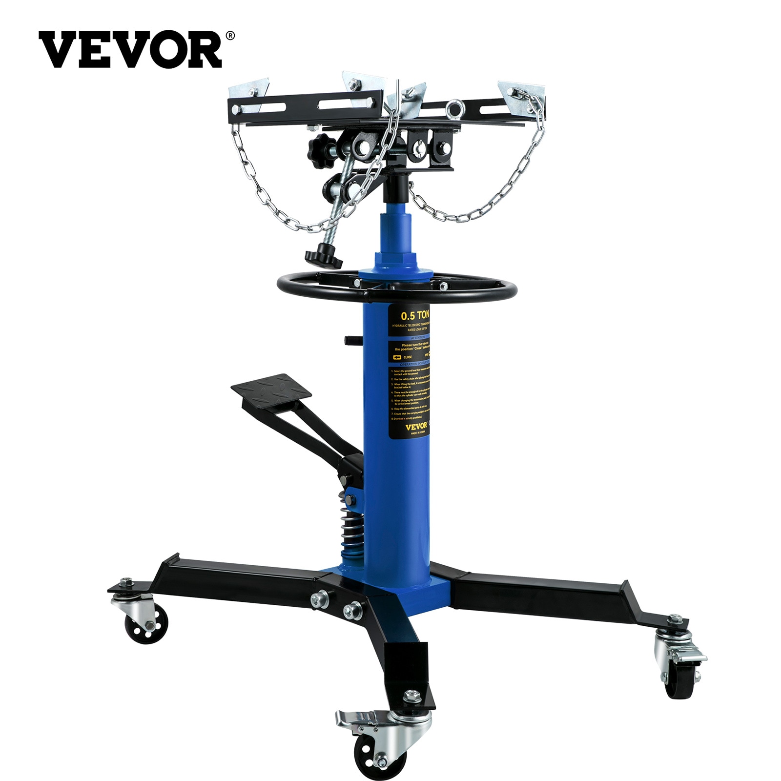 VEVOR MSDGYYCDQJ05T7RKDV0 Blue 0.5-Ton Alloy steel Hydraulic Transmission jack