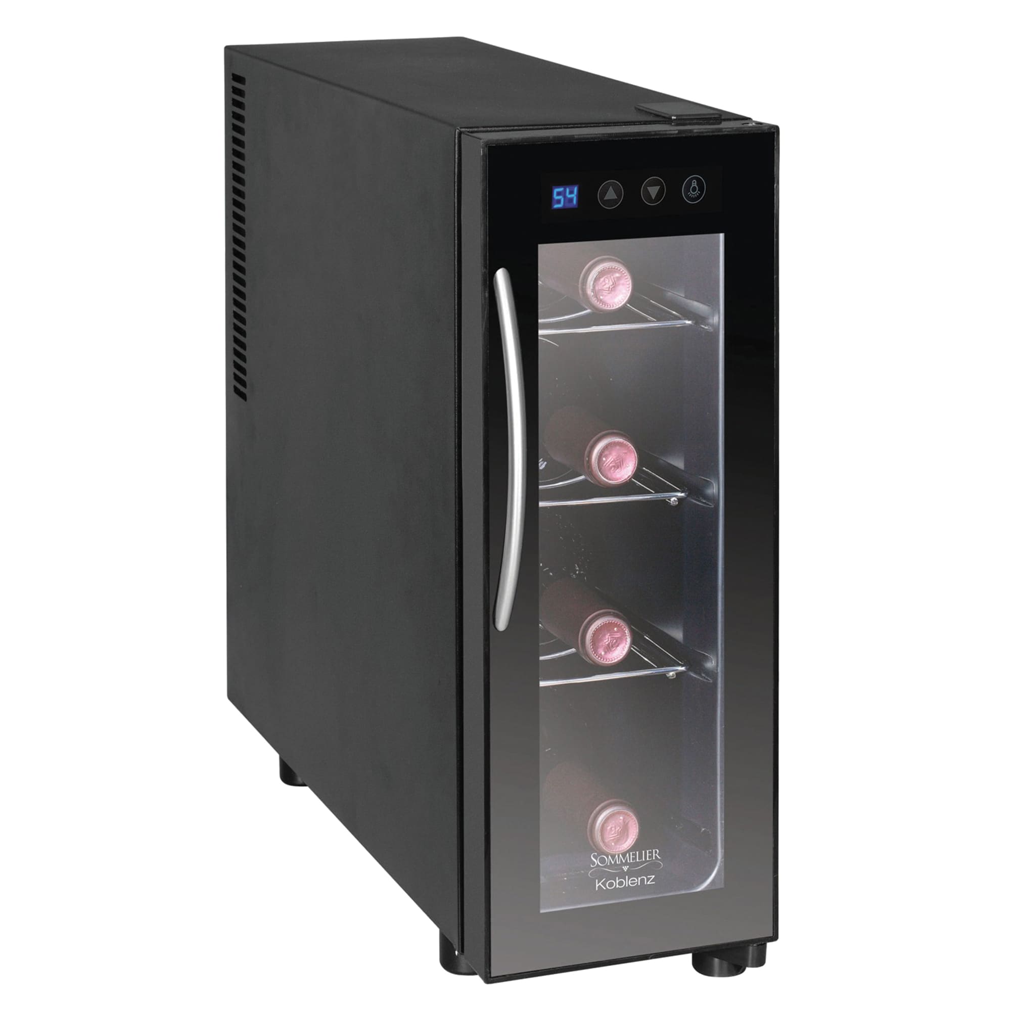 Koblenz KBZEVFK04LW 6.89-Inches W 4 -Bottles Black Freestanding Indoor Wine Cooler