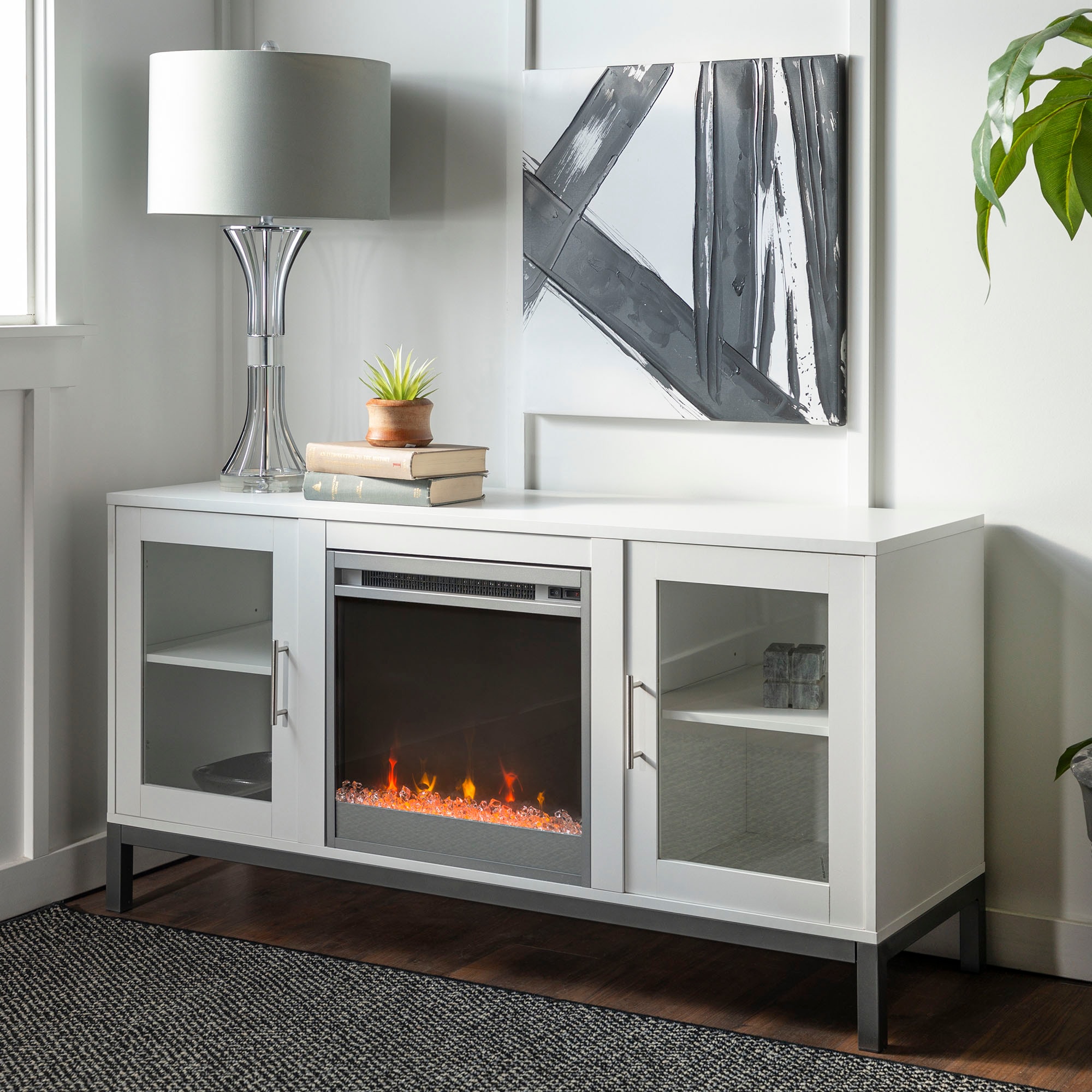 Walker Edison LW52FP18AVWH Electric-Fireplaces - View #5