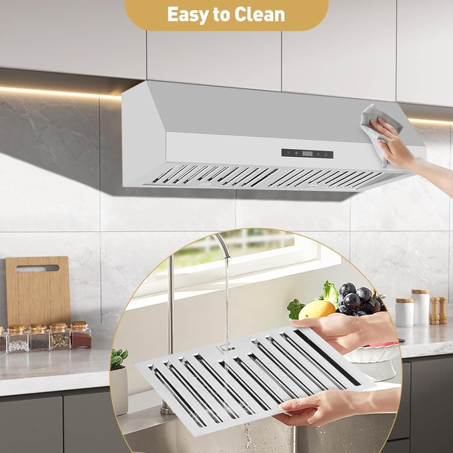 Qeetex 1LSHQQPHO-1315F0T8 Undercabinet-Range-Hoods - View #5