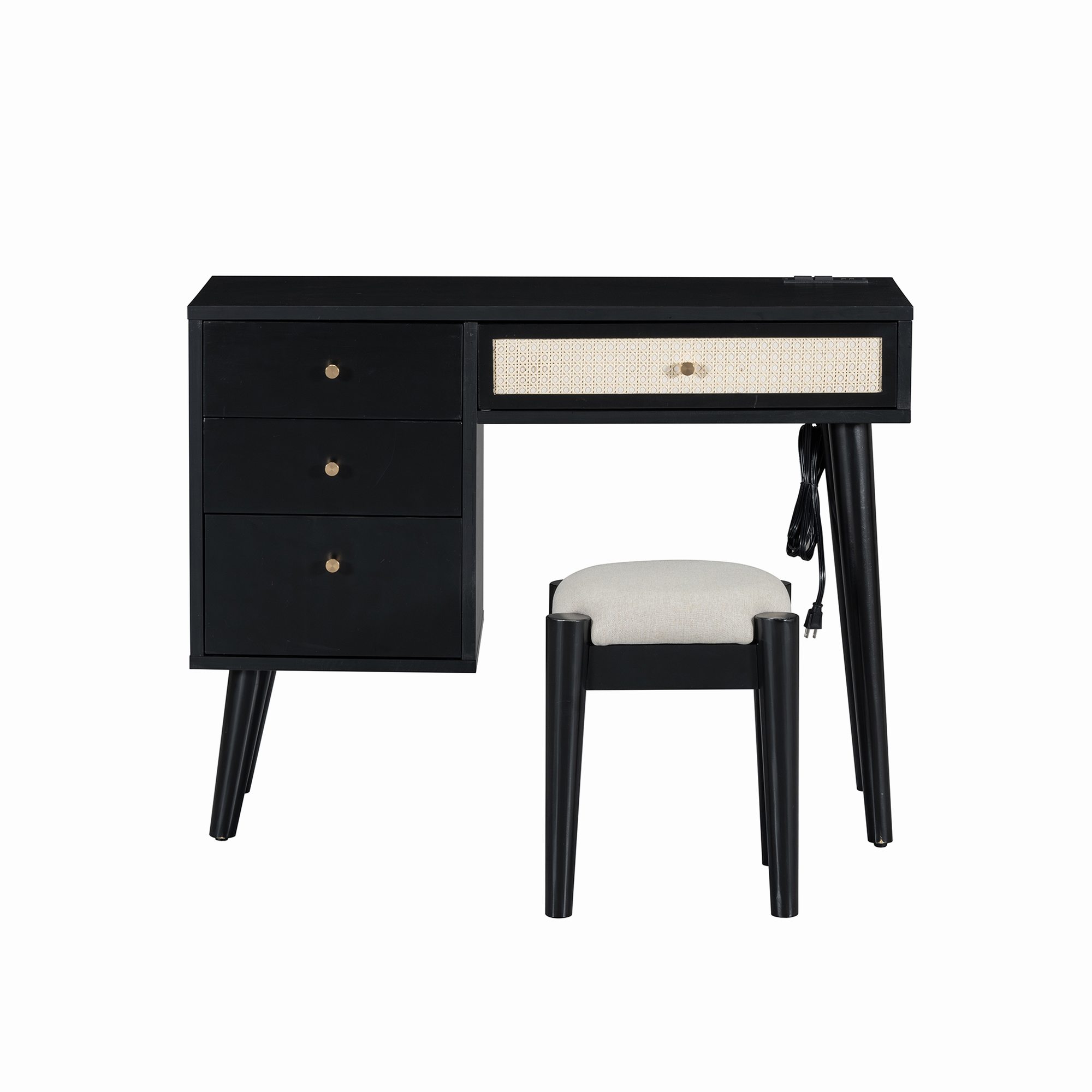 Bella Depot BDS-733P011B 39-in Black Makeup Vanity