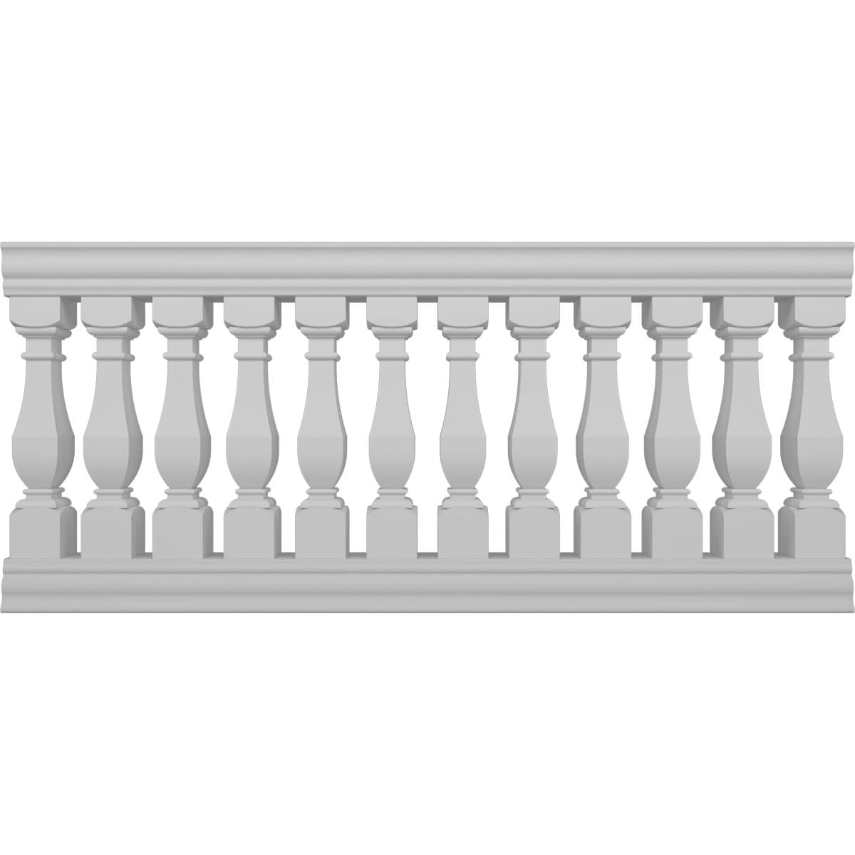 Ekena Millwork BALK40X084ACD FiberThane 7-Feet x 40-Inches Arcadian Fiberglass Deck Rail Kit