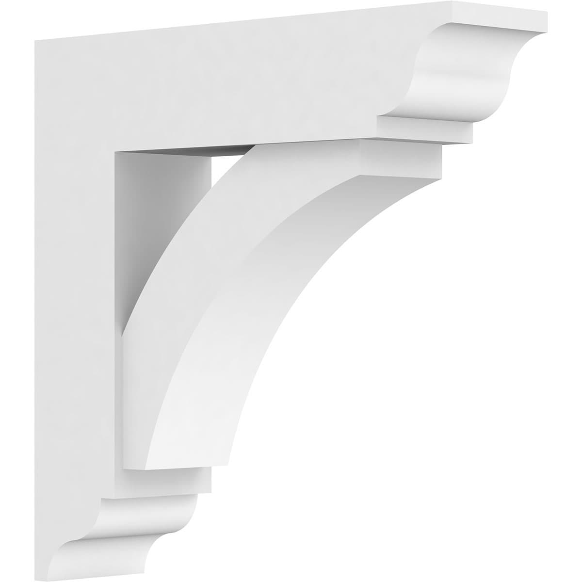 Ekena Millwork BKTP03X14X14THR01 Standard ThortonGrade 3-in x 14-in x 14-in Off-white PVC Standard bracket