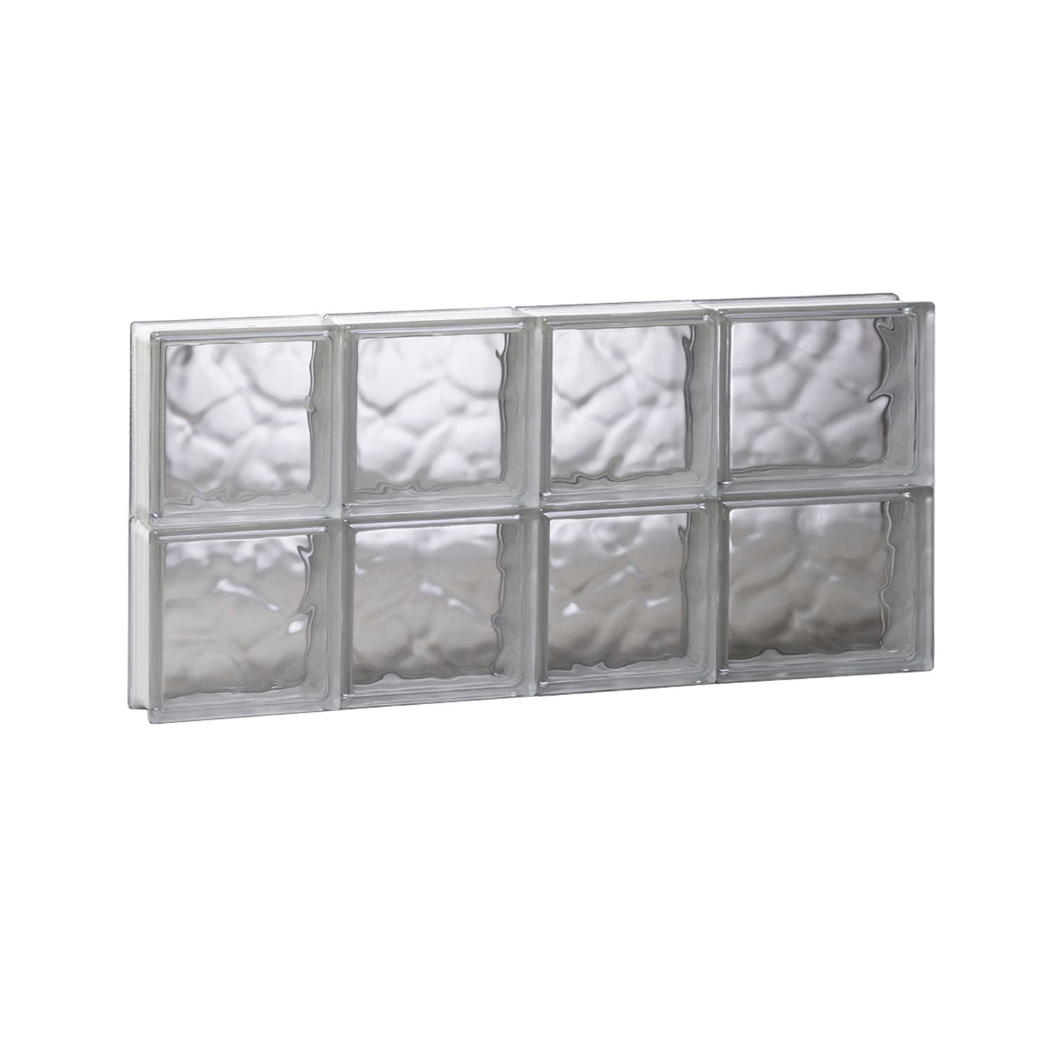 REDI2SET S2612DC Wavy Glass 25-in x 11-1/2-in Frameless Replacement Glass Block Window