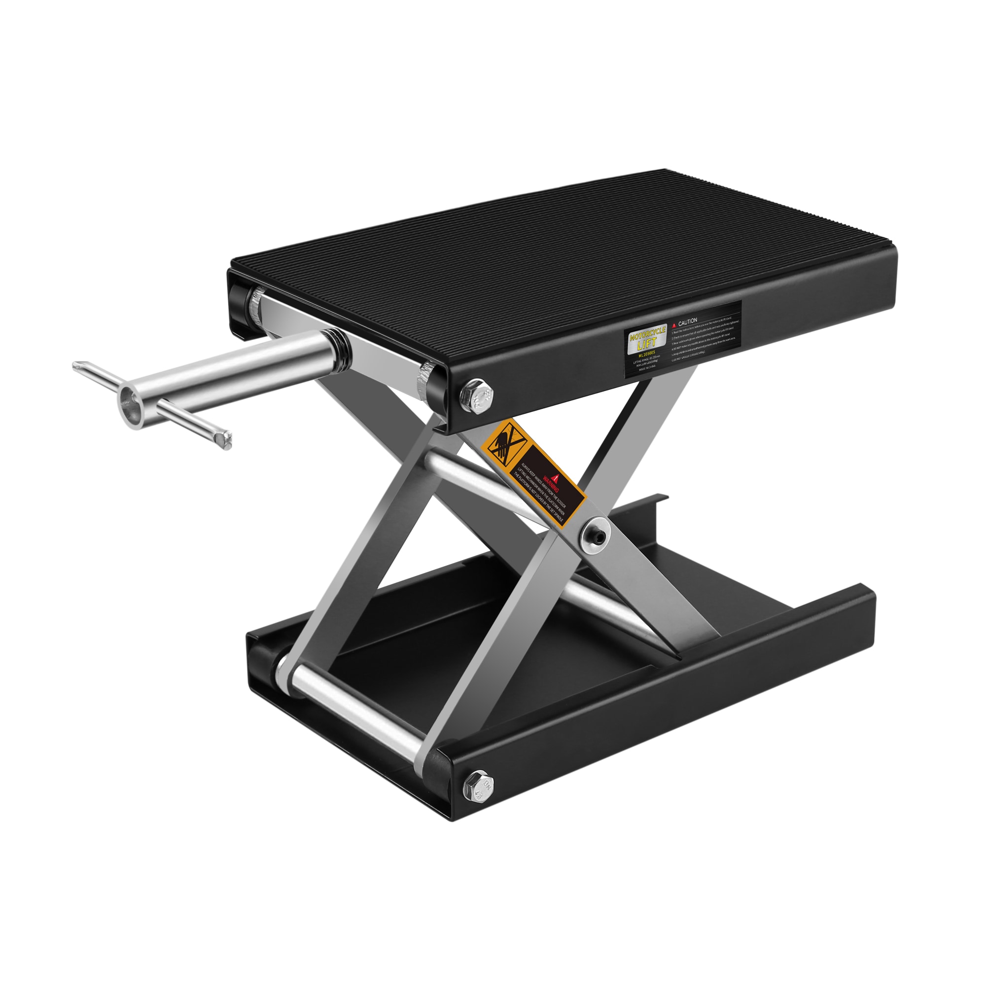Siavonce ZX-931494 1100 lb Motorcycle Center Jack, Manual Operation, 3.7-in to 14-in Lift Height, Durable Steel Construction