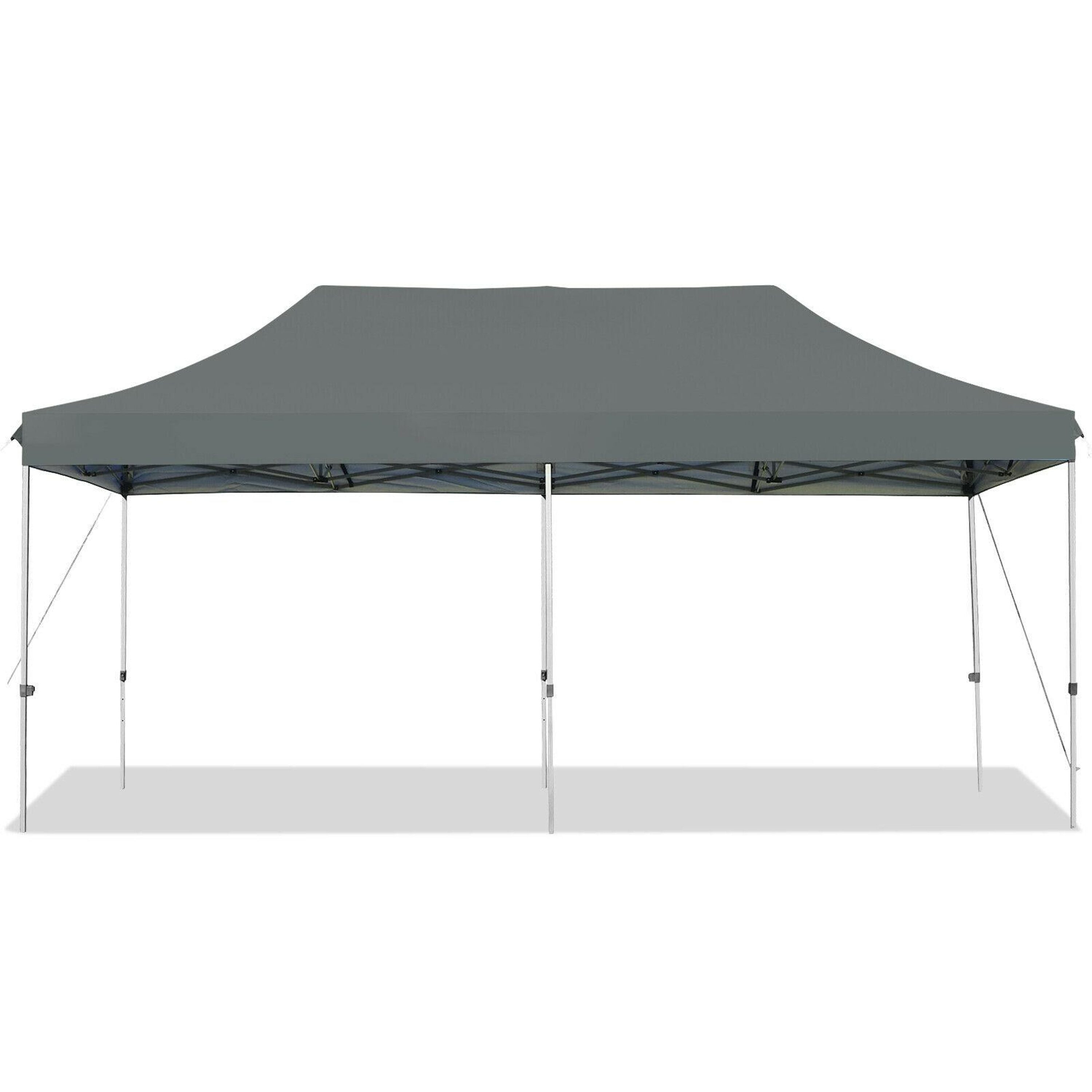 Clihome CL-GR10417 20-ft x 10-ft Rectangle Gray Party canopy