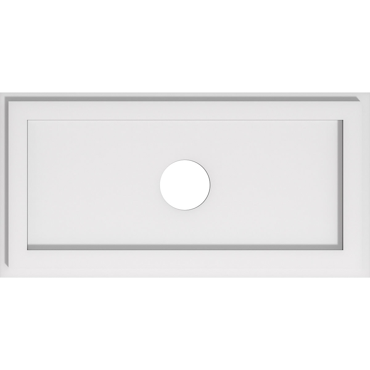 Ekena Millwork CMP22X11RE-03000 Rectangle 22-Inches W x 11-Inches L Contemporary Unfinished PVC Whole Ceiling Medallion