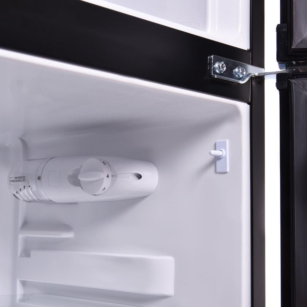  COSTWAY Compact Refrigerator, 3.4 Cu. Ft. Classic Fridge with  Adjustable Removable Glass Shelves, Mechanical Control, Recessed Handle,  Fridge Freezer for Dorm, Office, Apartment, White : Appliances