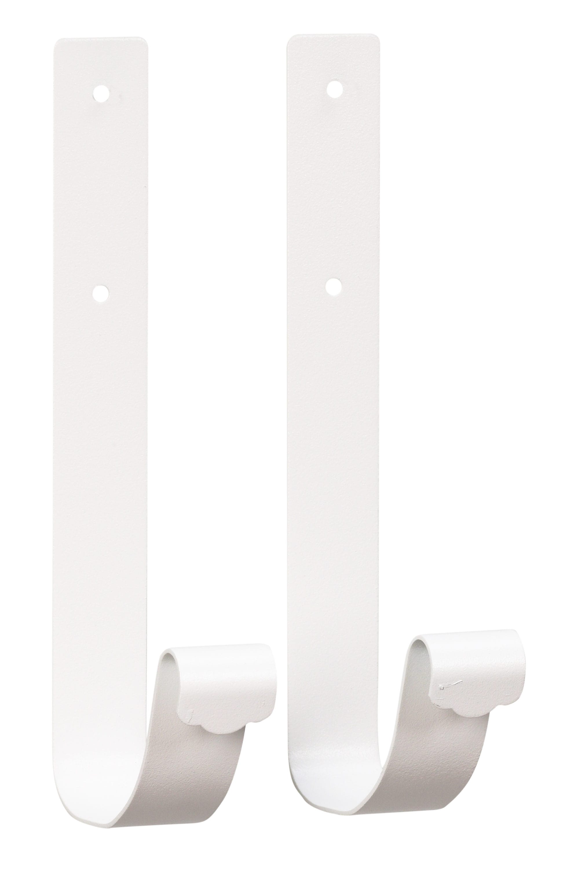 PRO-DF White Steel Newspaper Holder Hooks for Wall Mount Mailbox - 2 Pack,  Mounting Hardware Included - High Quality Galvanized Steel, Maintenance