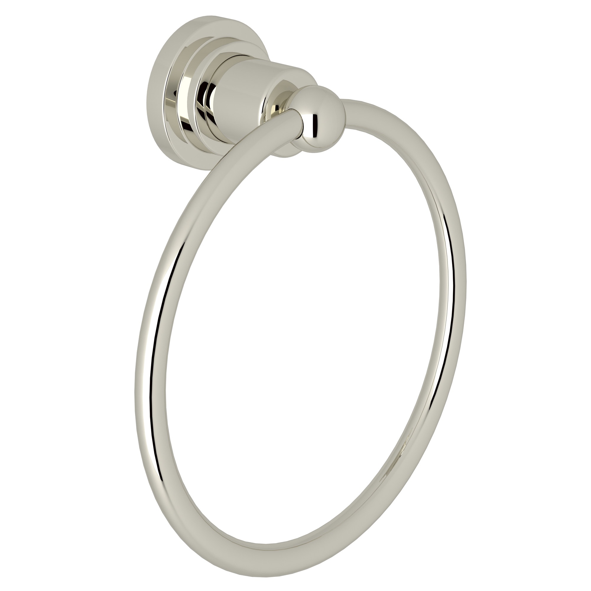 Rohl A1485IWPN Polished Nickel Wall mount Single Towel Ring