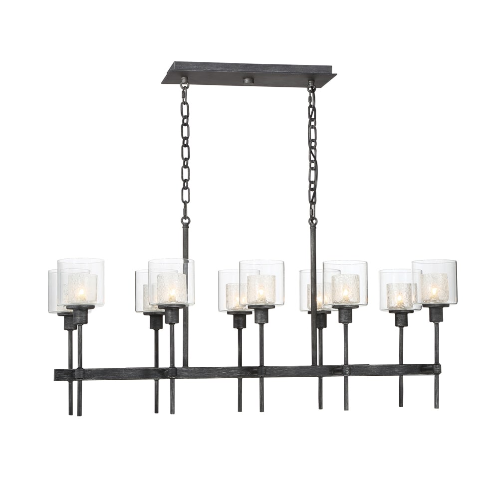 Designers Fountain 89138-WP Cazadero 10 -Light Pewter Transitional For Use in Bedrooms, Dining Rooms, Foyers, Kitchens, Living Rooms Chandelier