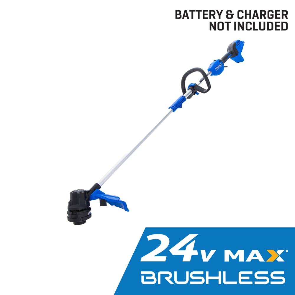 Kobalt 24 volt 14 in Straight Shaft Battery String Trimmer Battery and Charger Not Included in the String Trimmers department at Lowes