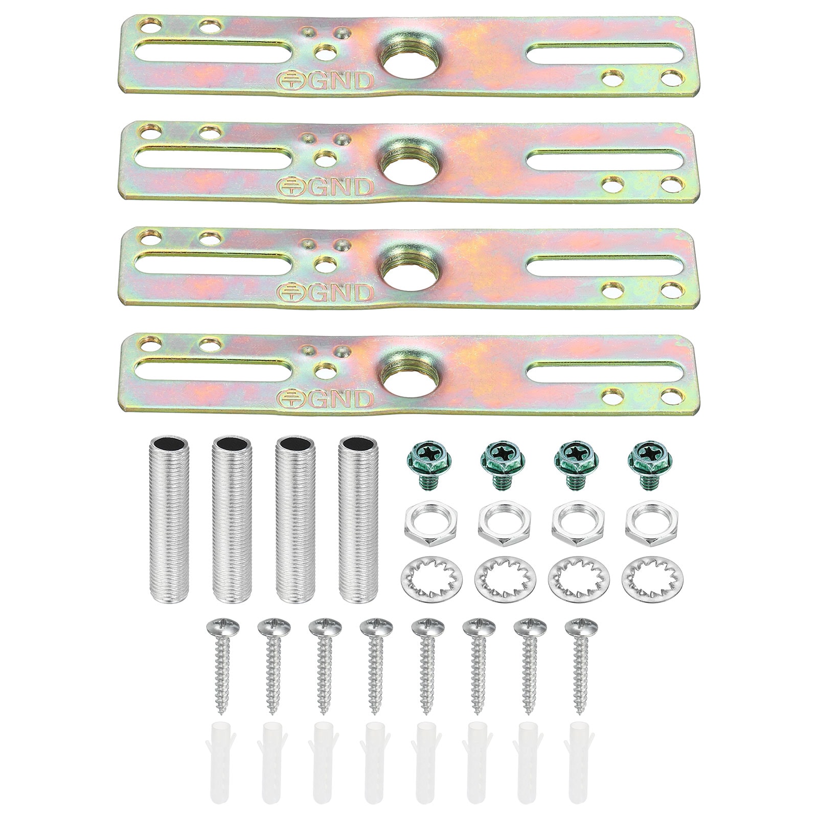 PATIKIL 4inch Ceiling Light Plate Kit 4pcs Light Crossbar Mounting Bracket Universal Lamp Fixture Hardware Set for Chandelier Wall Light Zinc Plated