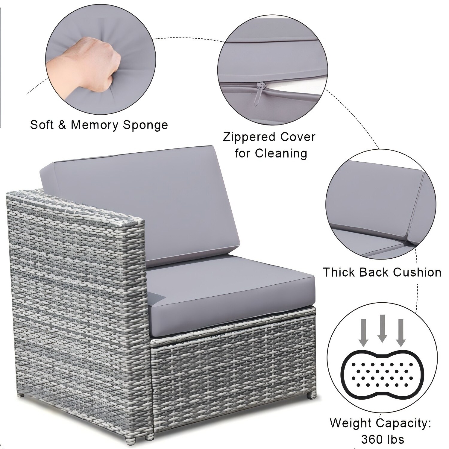 Forclover HBV-HW657RE Patio-Sofas-Daybeds - View #10